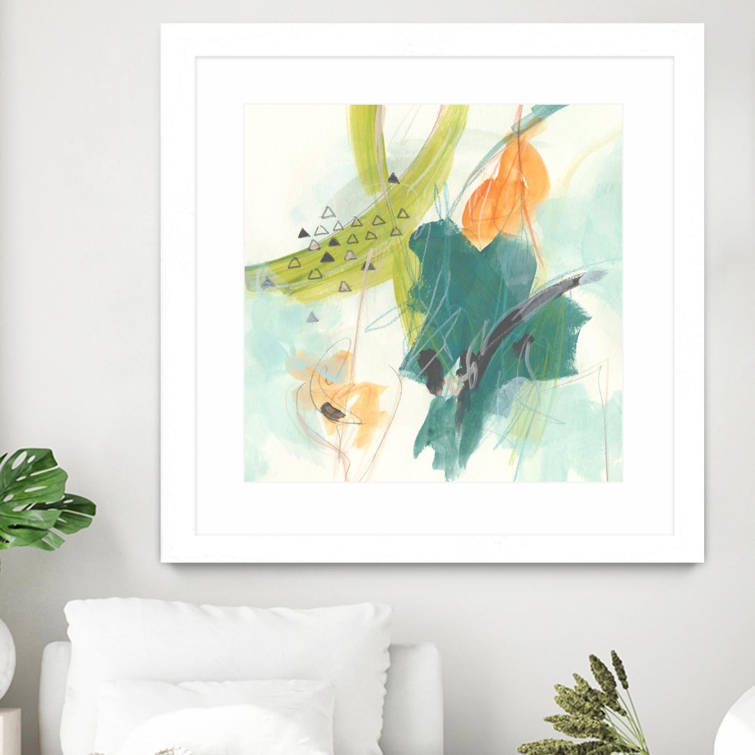 Skipping Stones I by June Erica Vess on GIANT ART - blue abstract