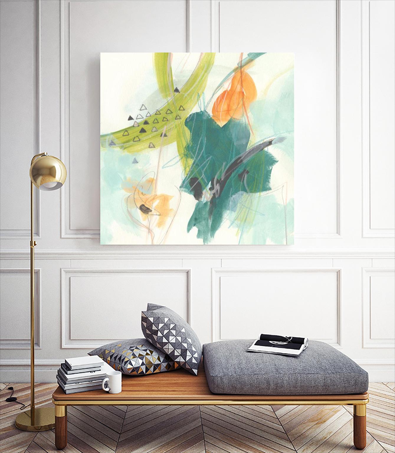 Skipping Stones I by June Erica Vess on GIANT ART - blue abstract