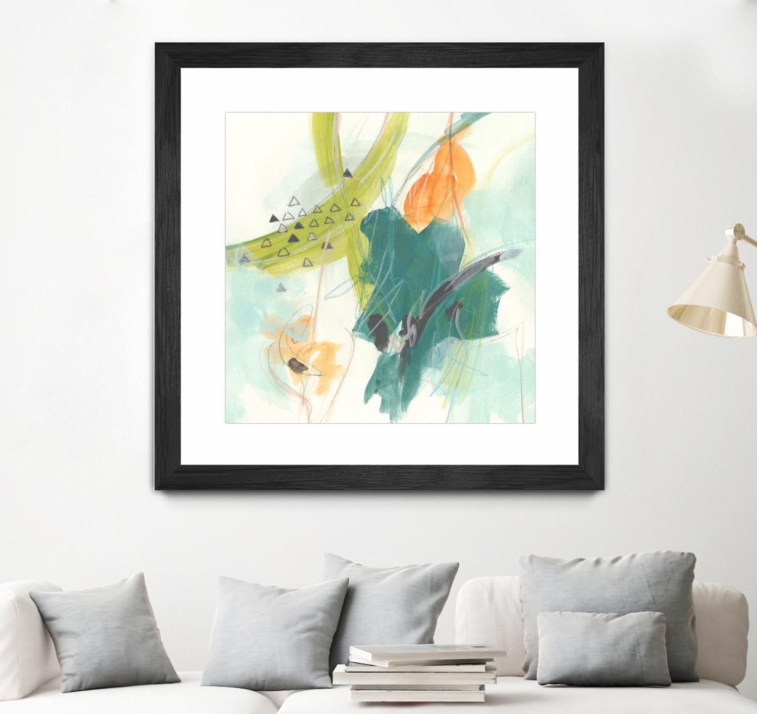 Skipping Stones I by June Erica Vess on GIANT ART - blue abstract