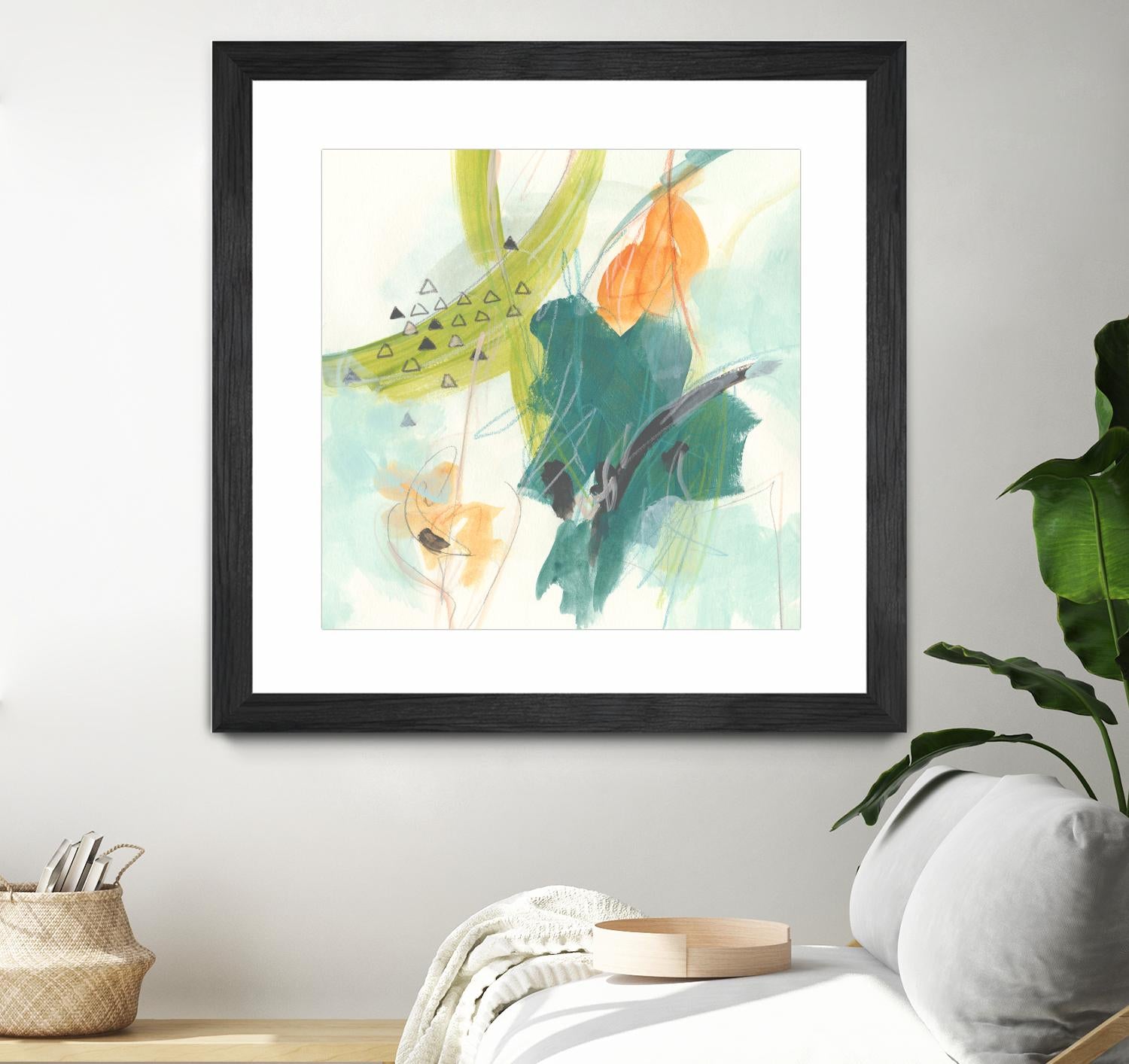 Skipping Stones I by June Erica Vess on GIANT ART - blue abstract