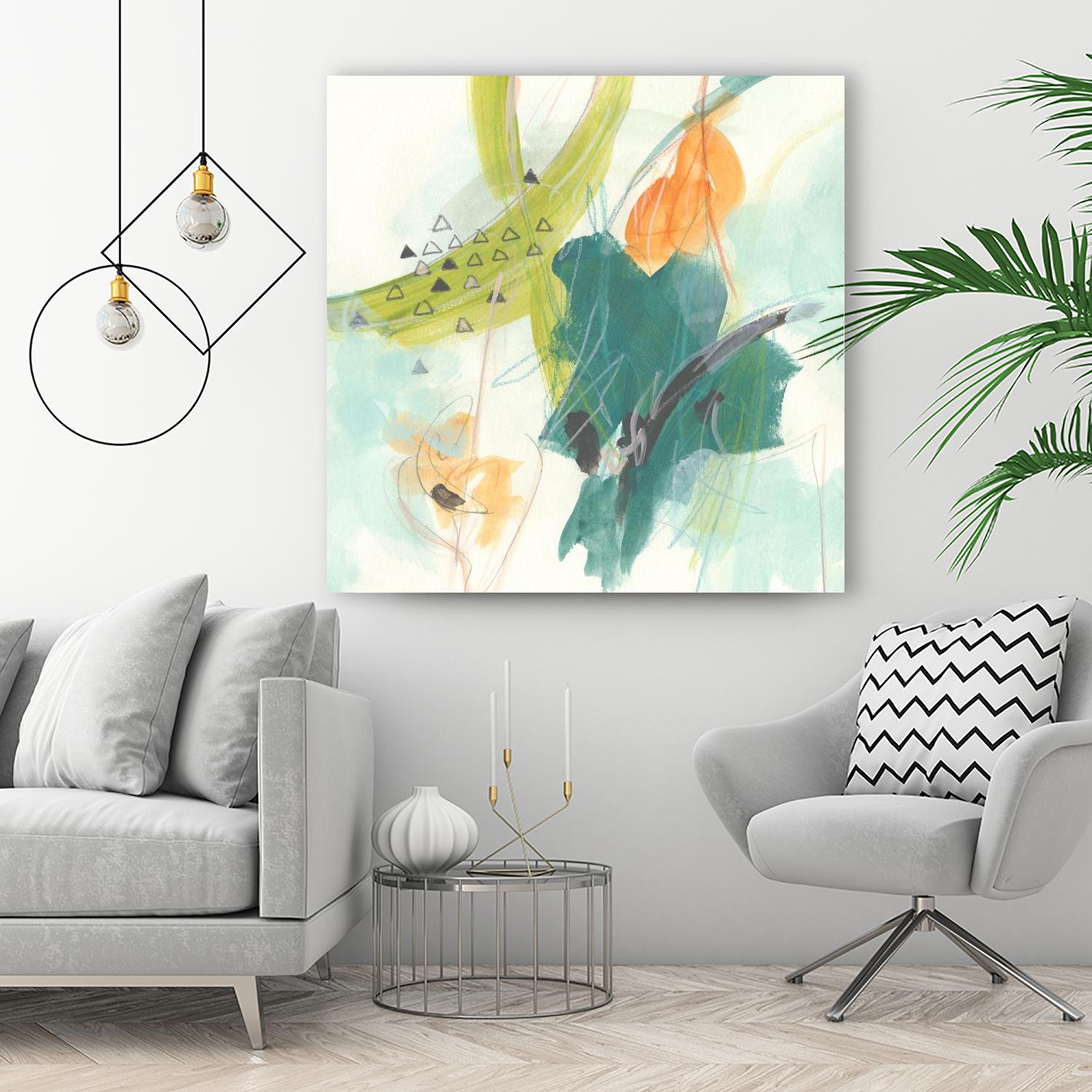 Skipping Stones I by June Erica Vess on GIANT ART - blue abstract