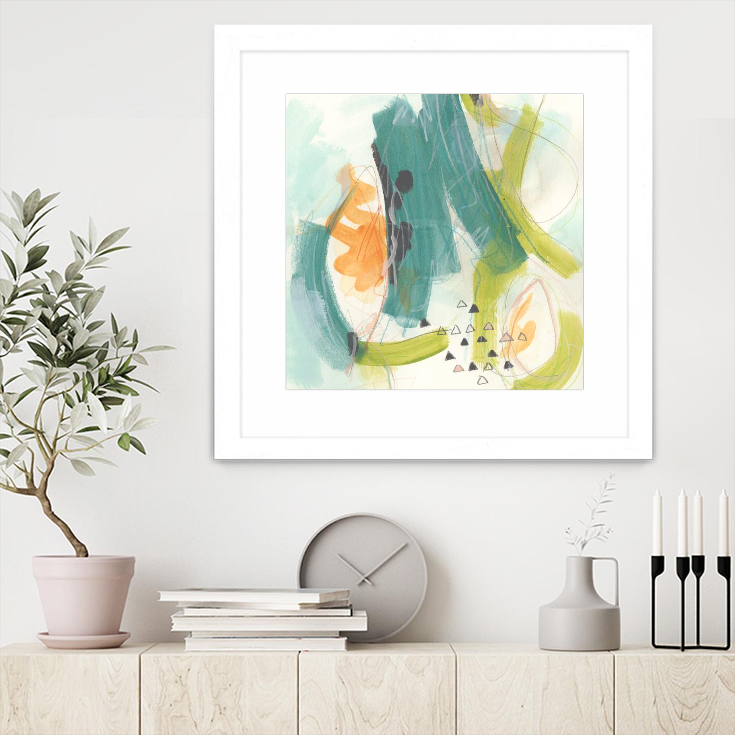 Skipping Stones II by June Erica Vess on GIANT ART - blue abstract