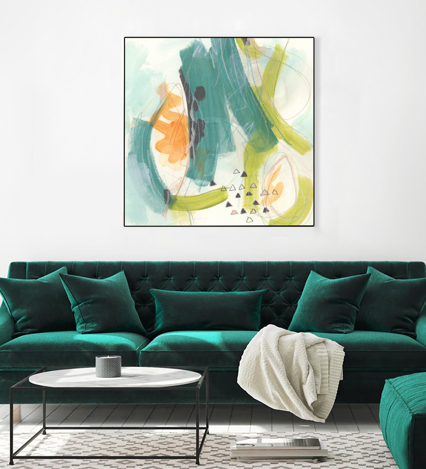 Skipping Stones II by June Erica Vess on GIANT ART - blue abstract