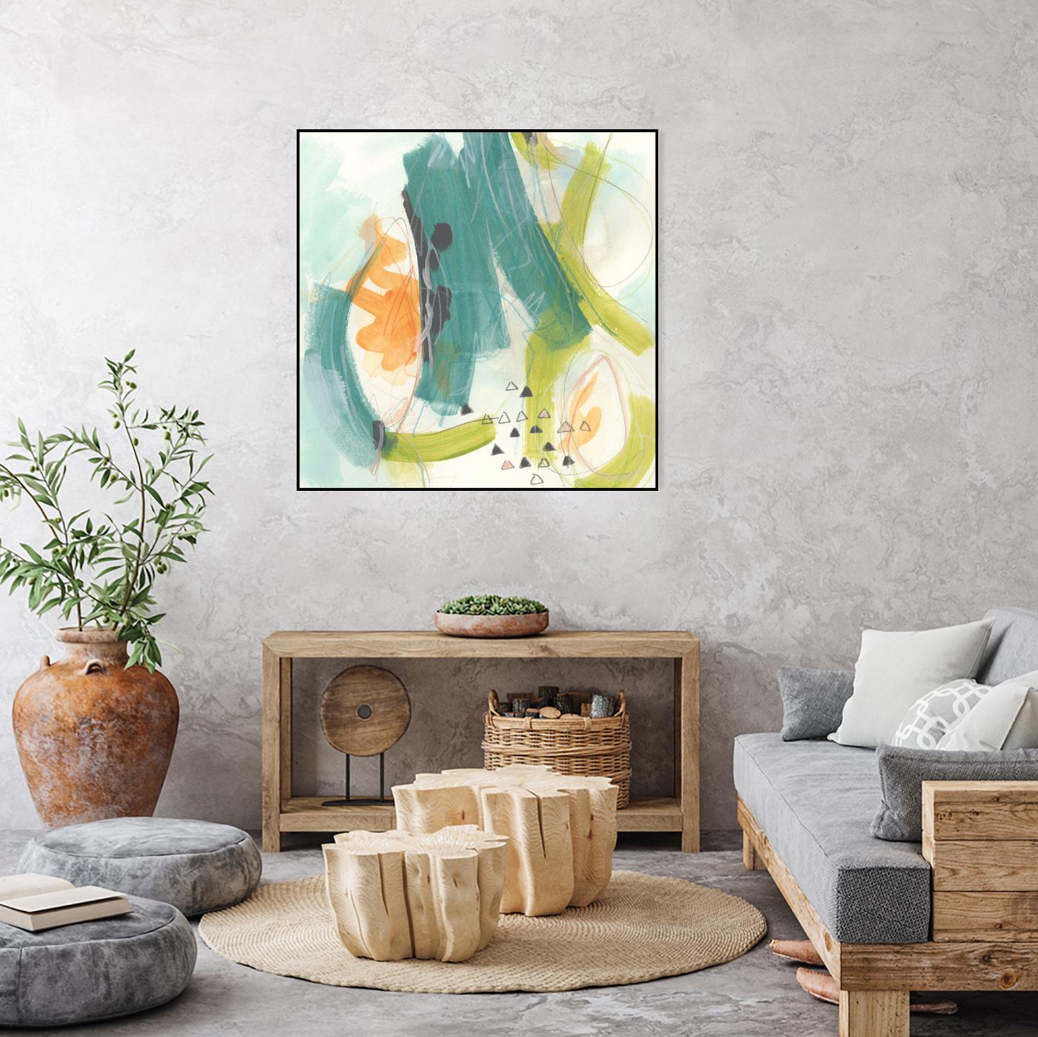 Skipping Stones II by June Erica Vess on GIANT ART - blue abstract