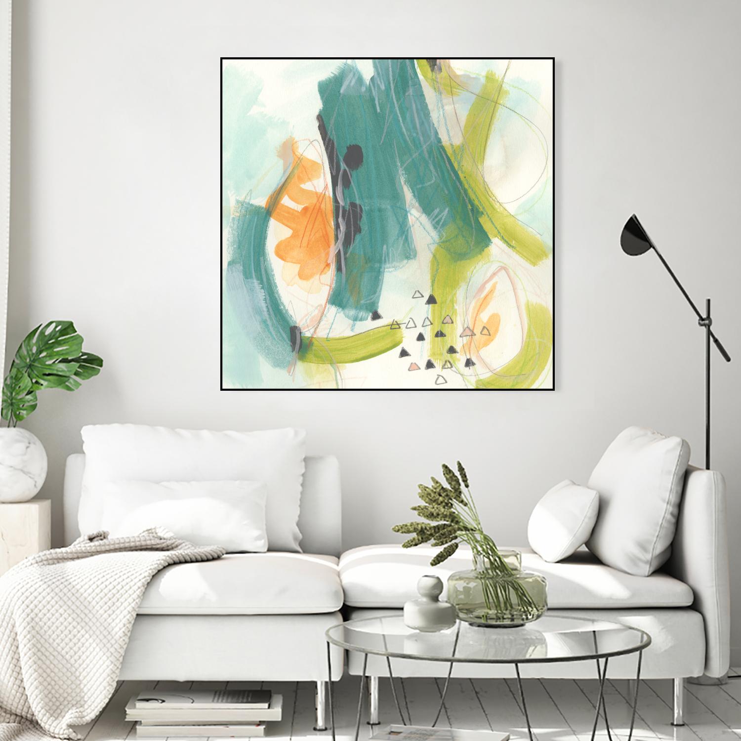 Skipping Stones II by June Erica Vess on GIANT ART - blue abstract