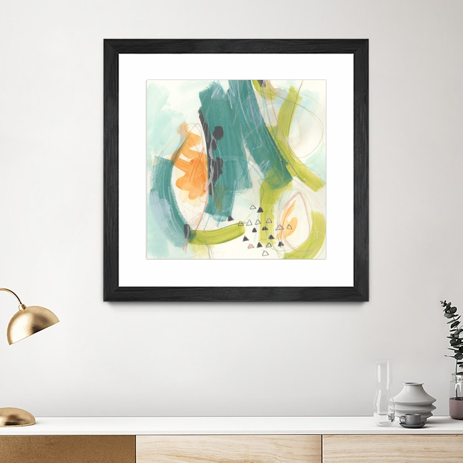 Skipping Stones II by June Erica Vess on GIANT ART - blue abstract