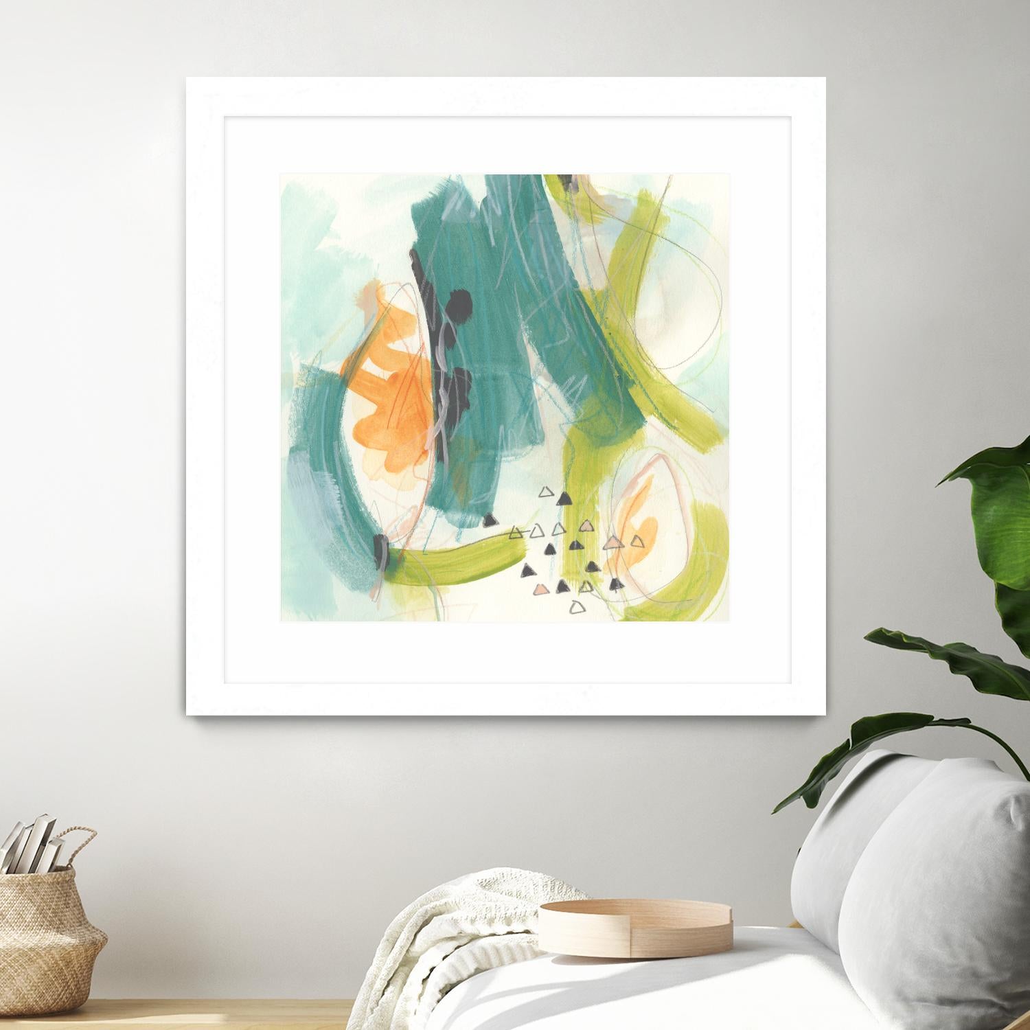 Skipping Stones II by June Erica Vess on GIANT ART - blue abstract