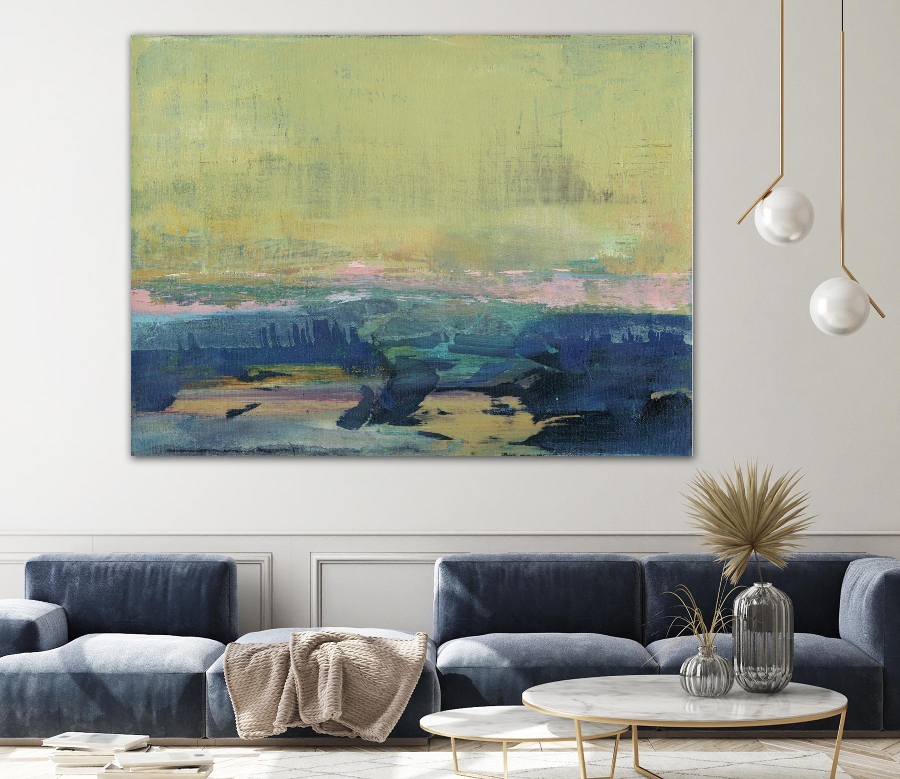 Vintage Landscape I by Jodi Fuchs on GIANT ART - blue sea scene