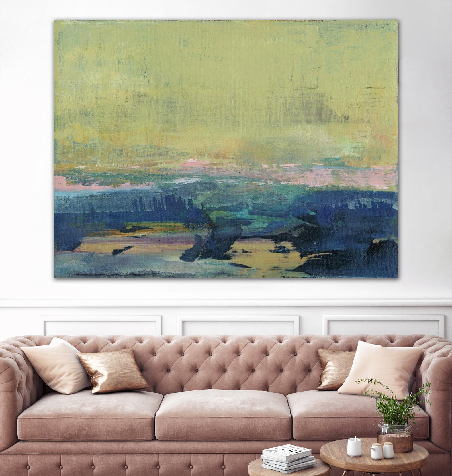 Vintage Landscape I by Jodi Fuchs on GIANT ART - blue sea scene