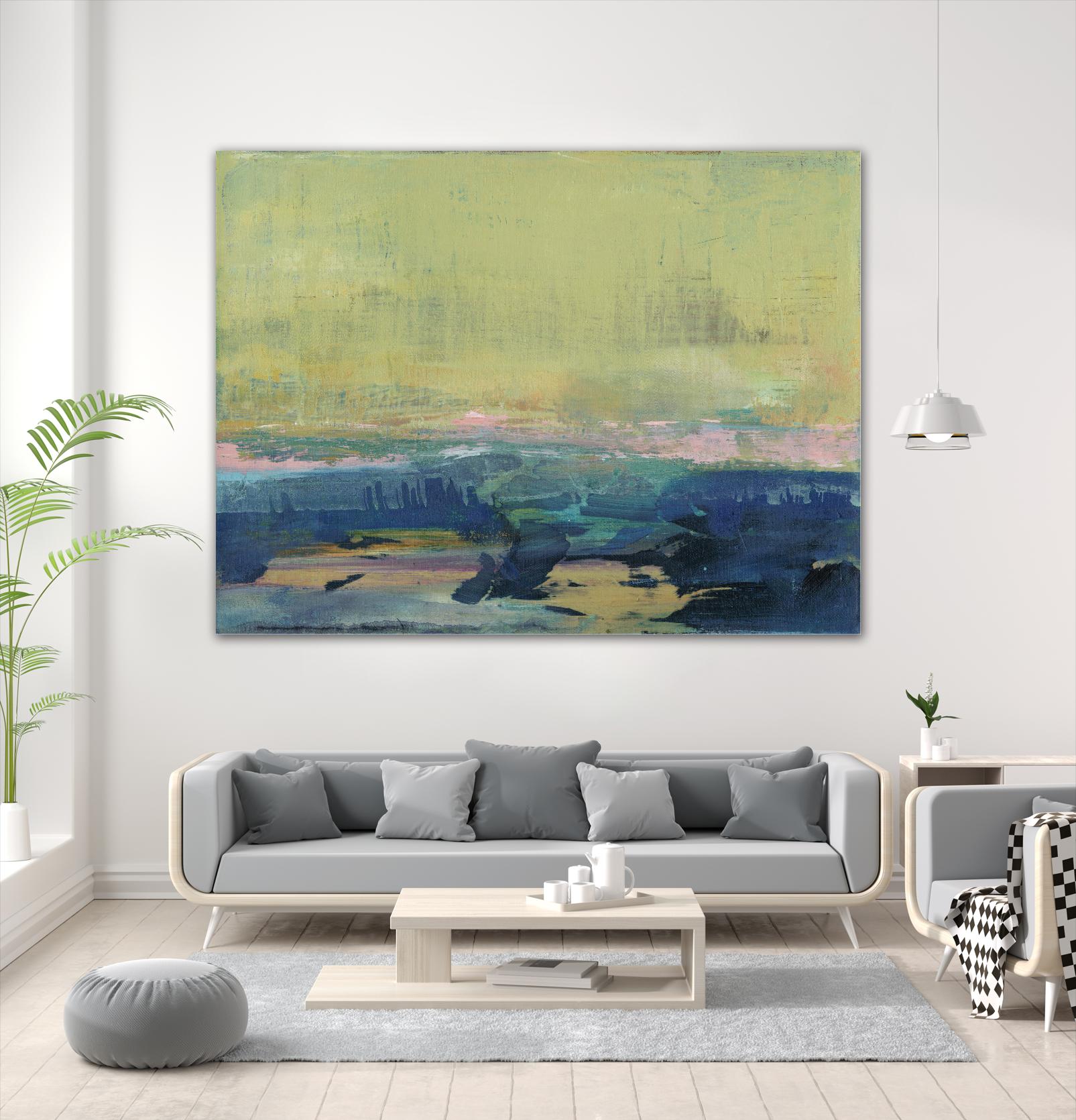 Vintage Landscape I by Jodi Fuchs on GIANT ART - blue sea scene