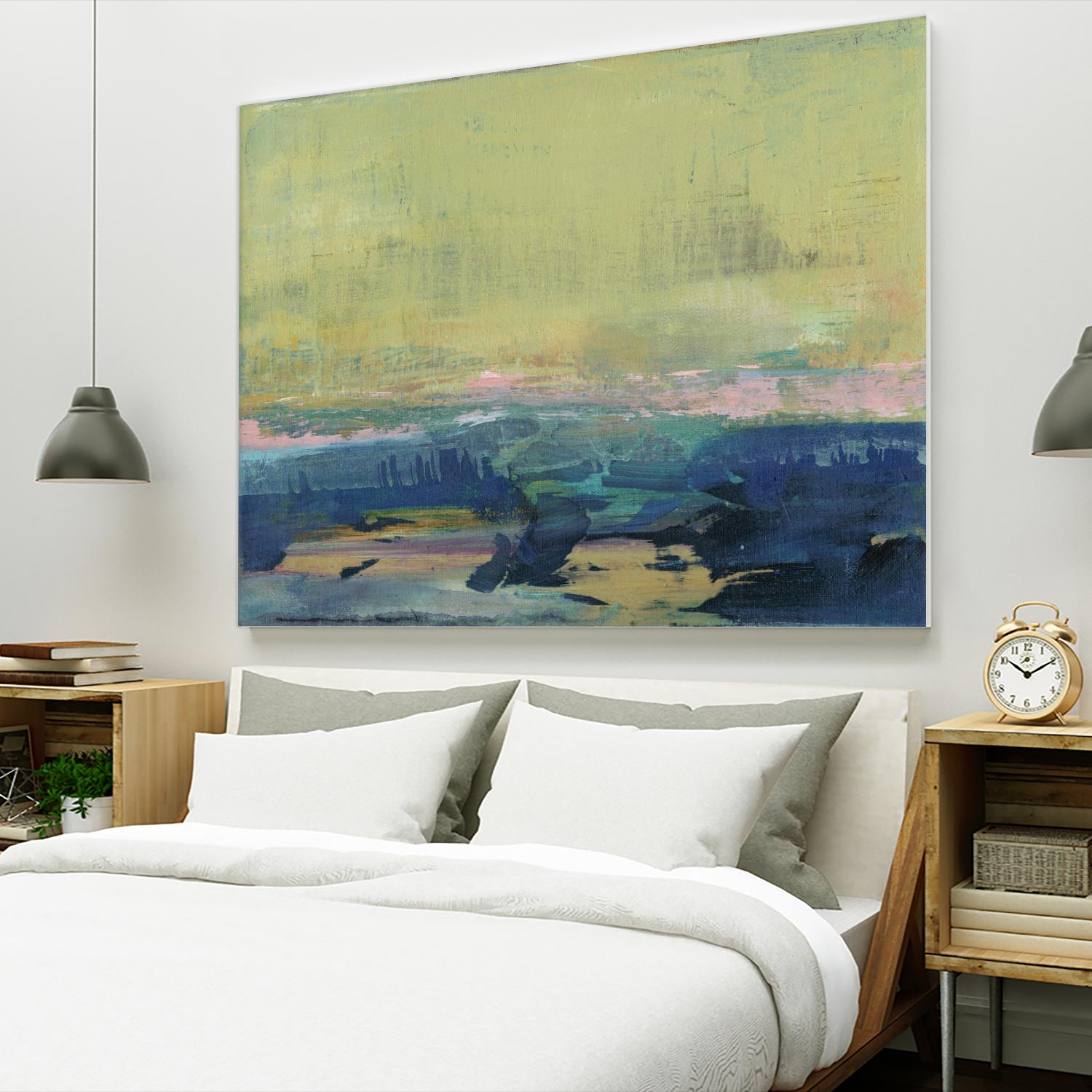 Vintage Landscape I by Jodi Fuchs on GIANT ART - blue sea scene