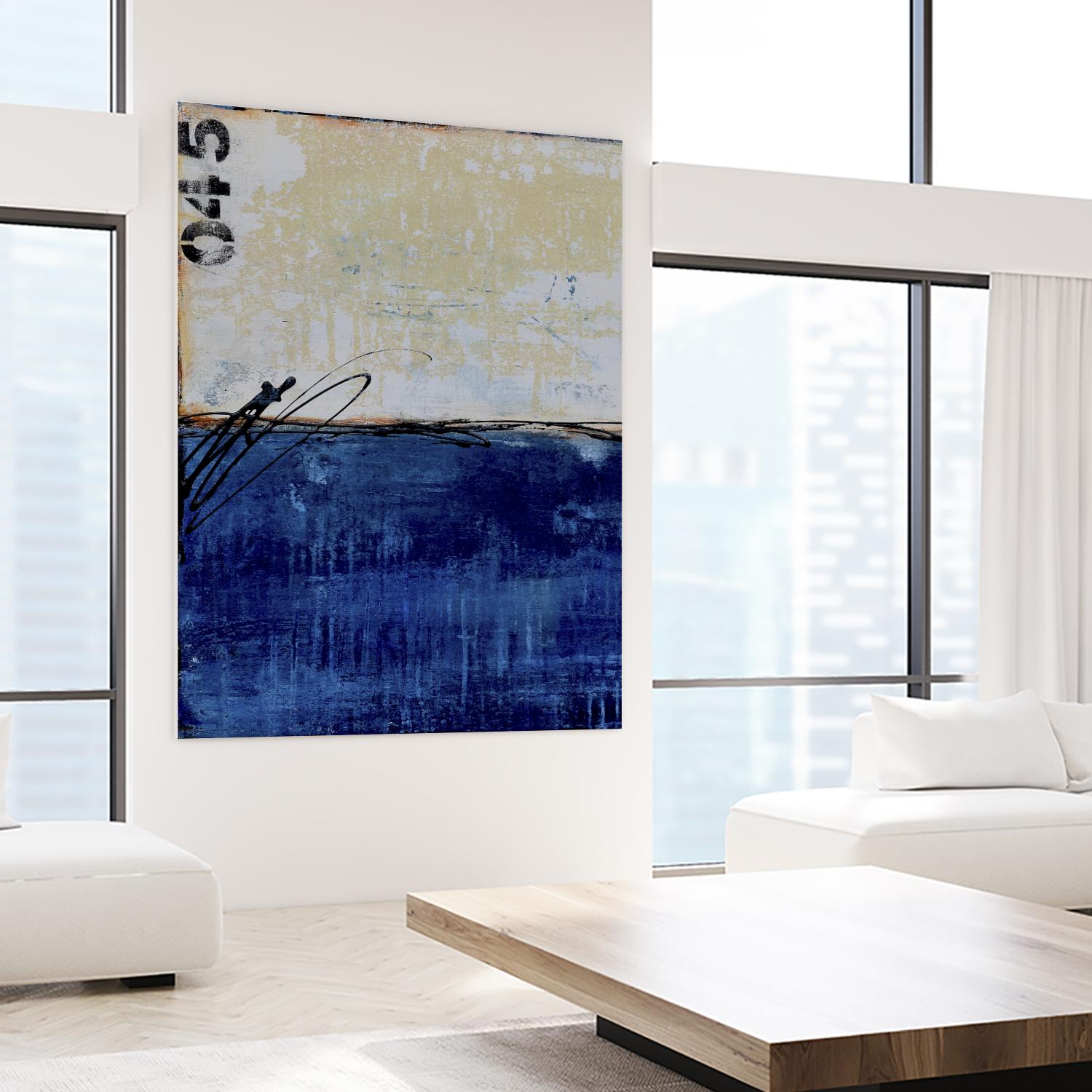 Beach 45 I by Erin Ashley on GIANT ART - blue abstract