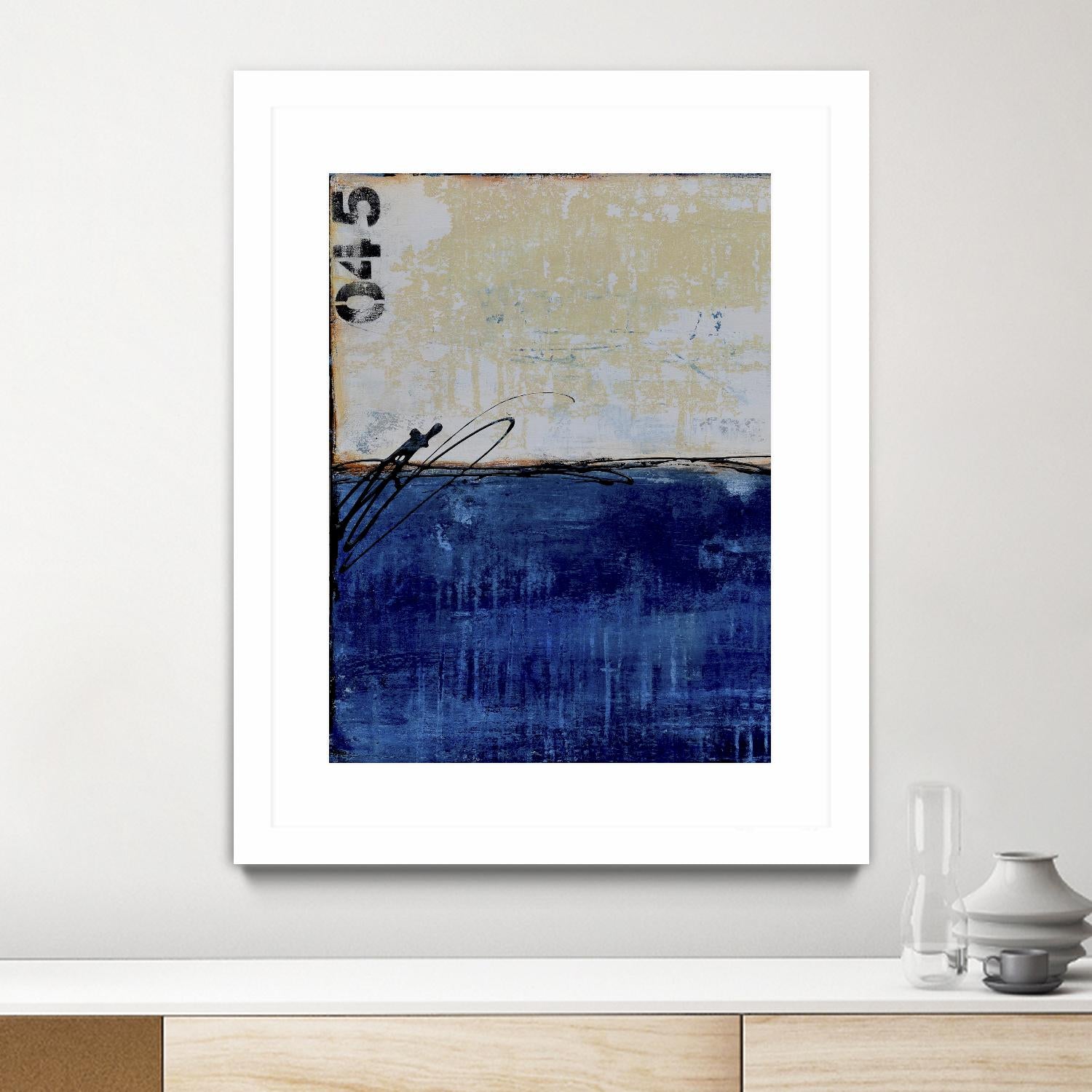 Beach 45 I by Erin Ashley on GIANT ART - blue abstract