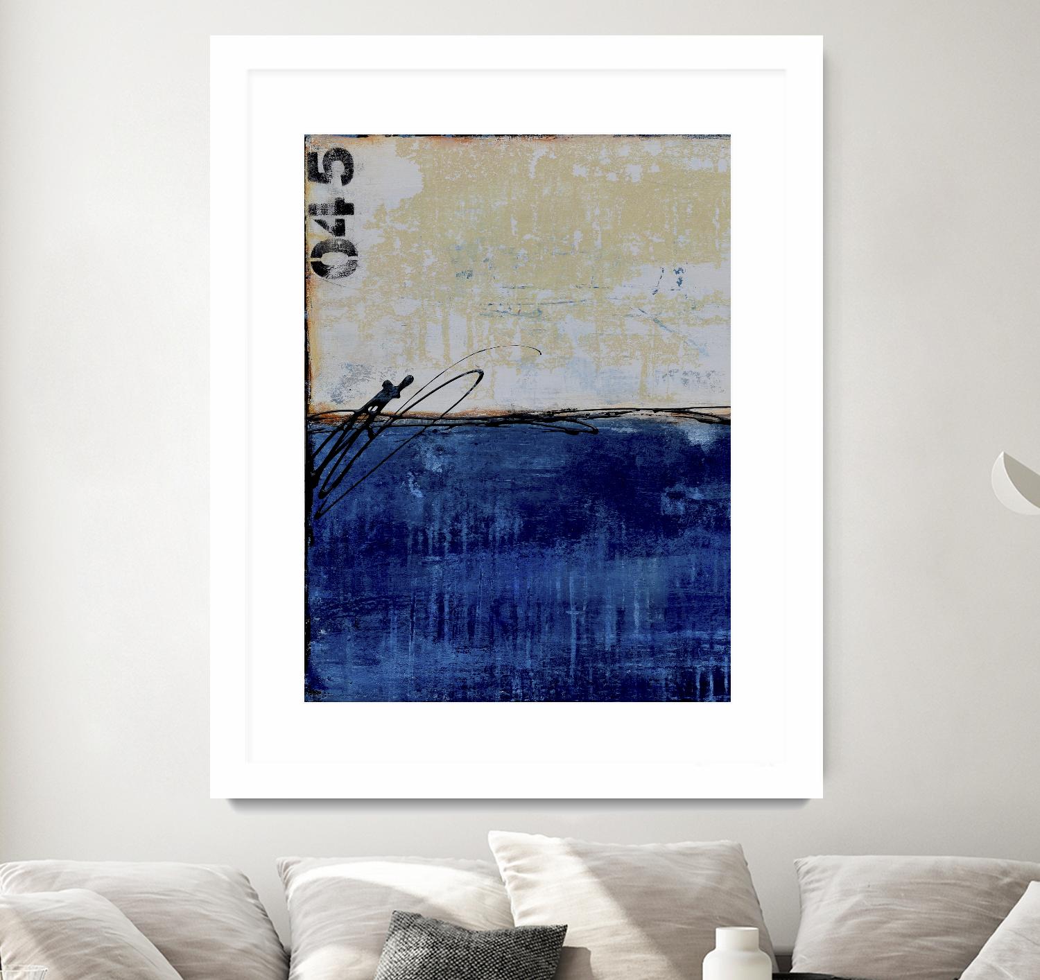 Beach 45 I by Erin Ashley on GIANT ART - blue abstract