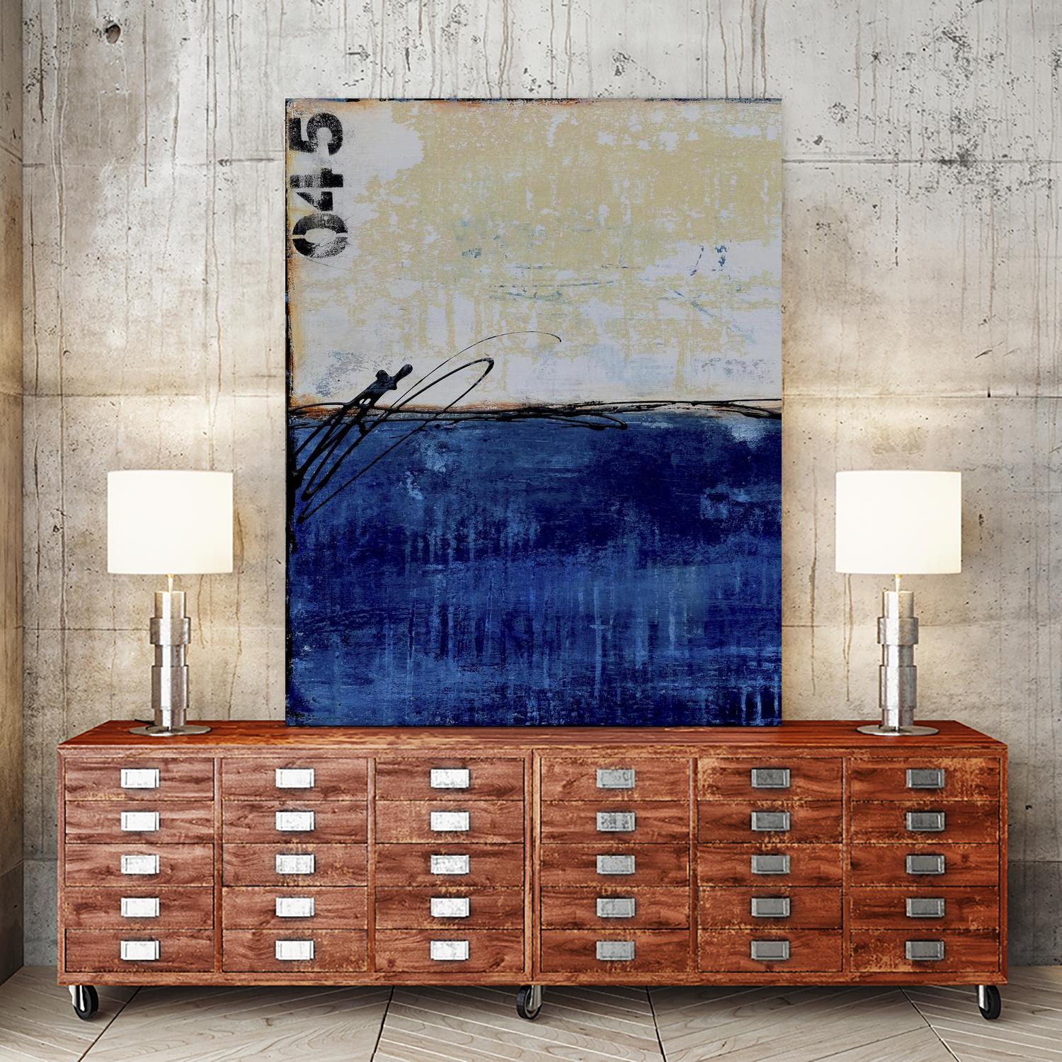 Beach 45 I by Erin Ashley on GIANT ART - blue abstract