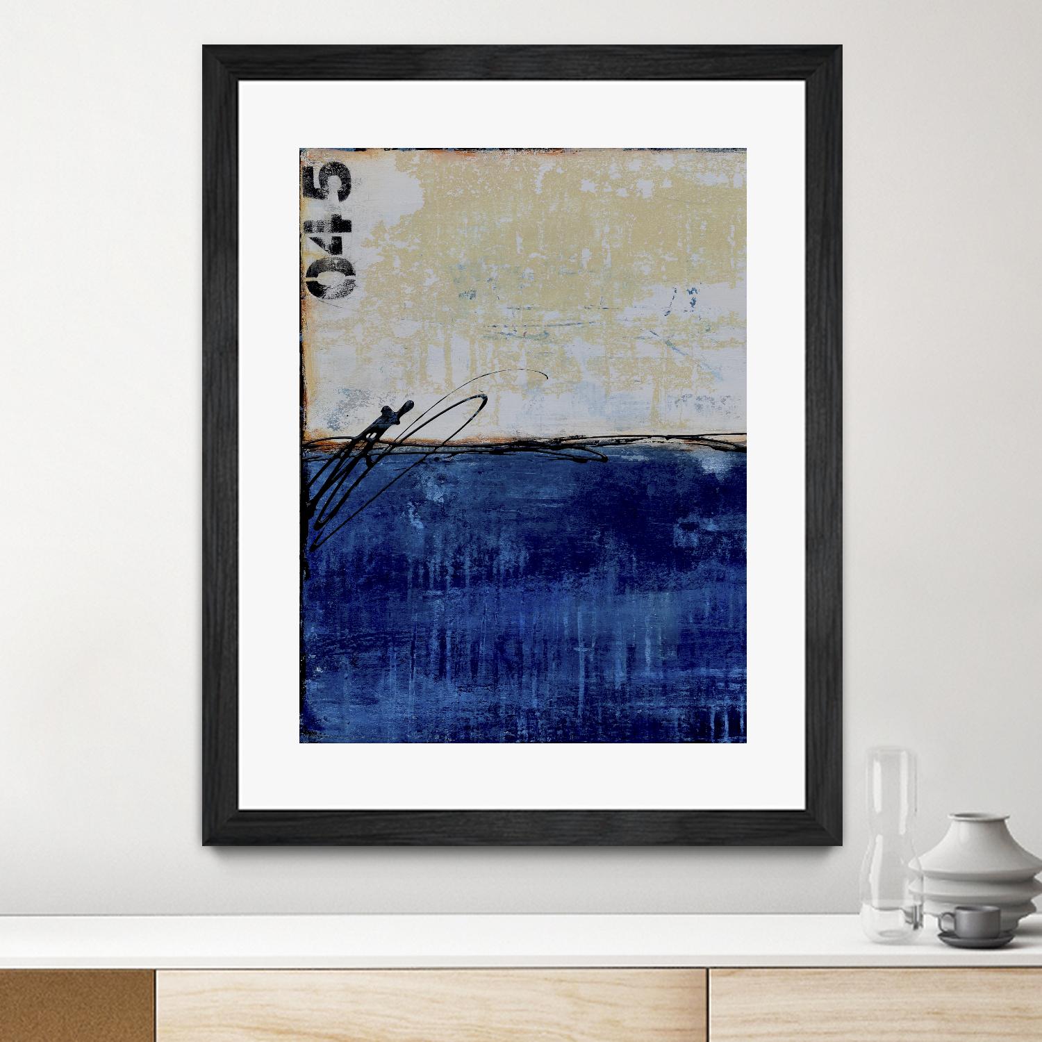 Beach 45 I by Erin Ashley on GIANT ART - blue abstract