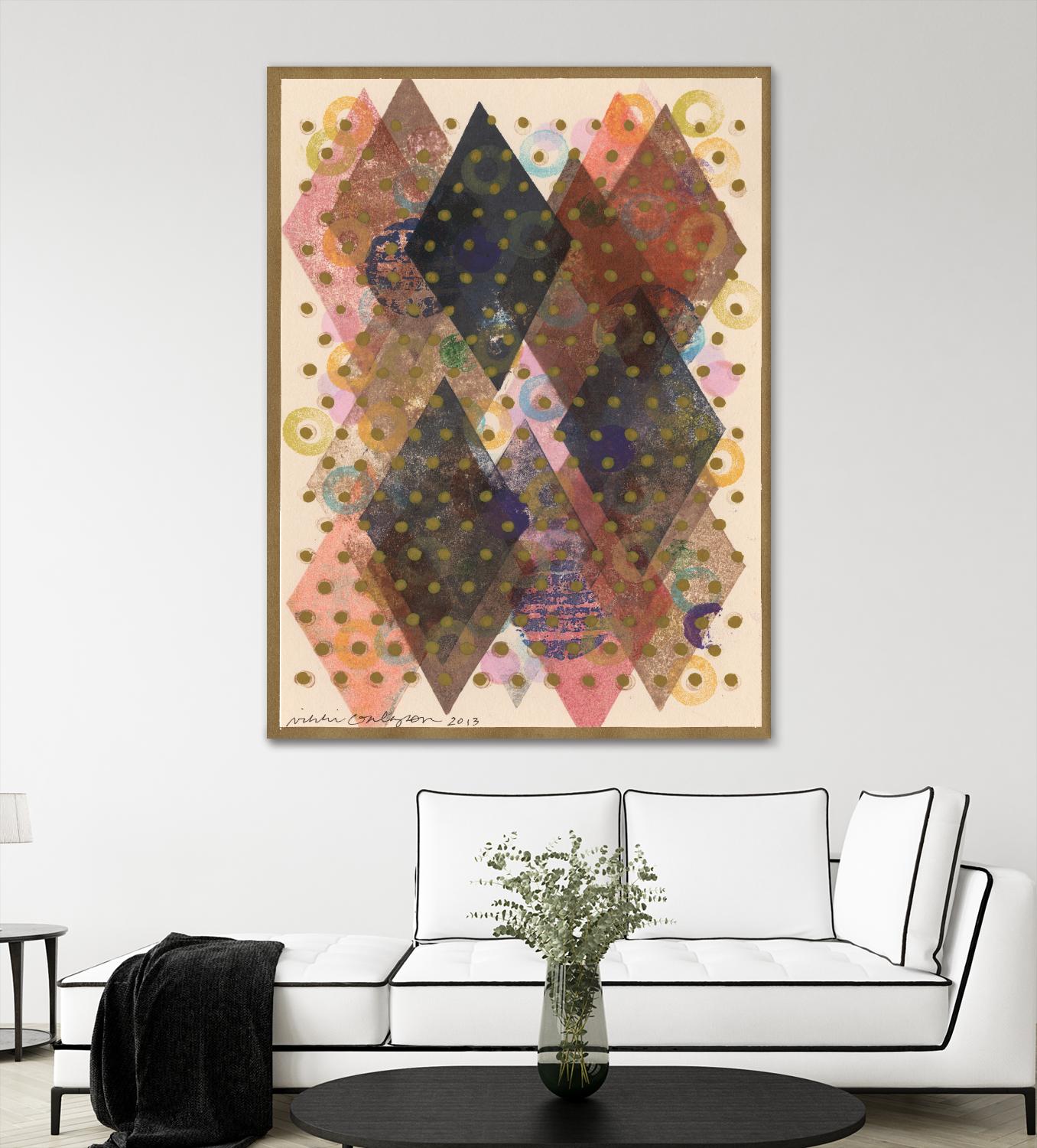 Inked Triangles I by Nikki Galapon on GIANT ART - brown abstract