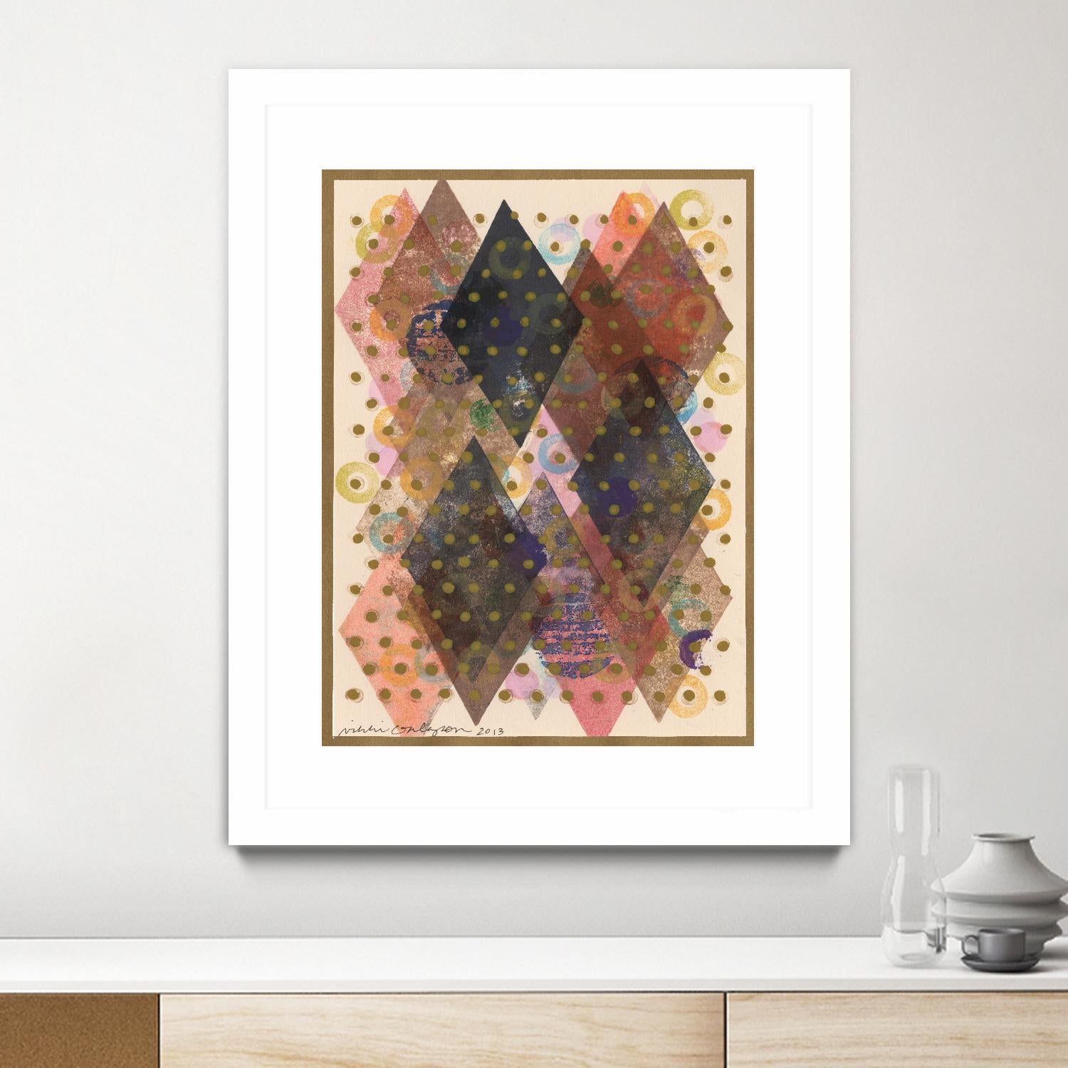 Inked Triangles I by Nikki Galapon on GIANT ART - brown abstract