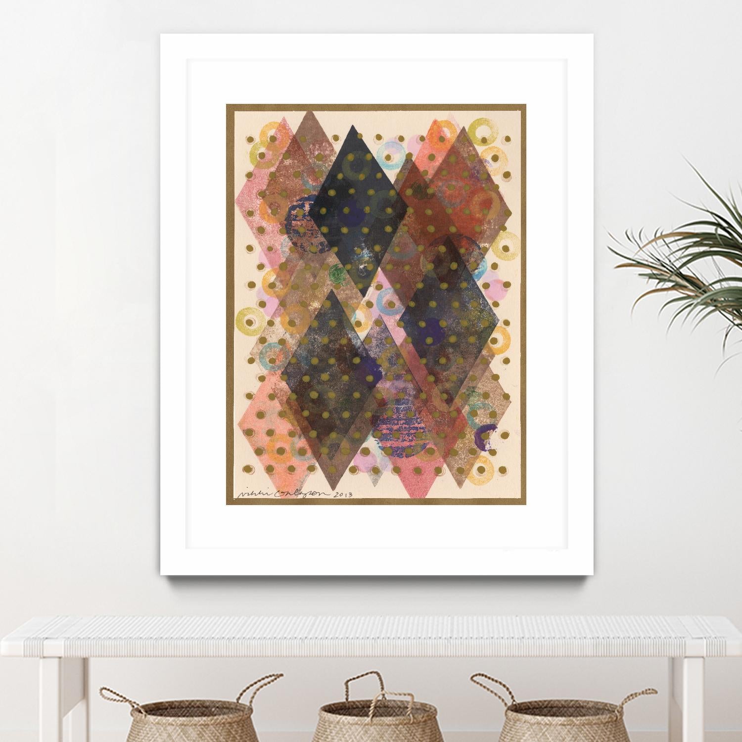 Inked Triangles I by Nikki Galapon on GIANT ART - brown abstract
