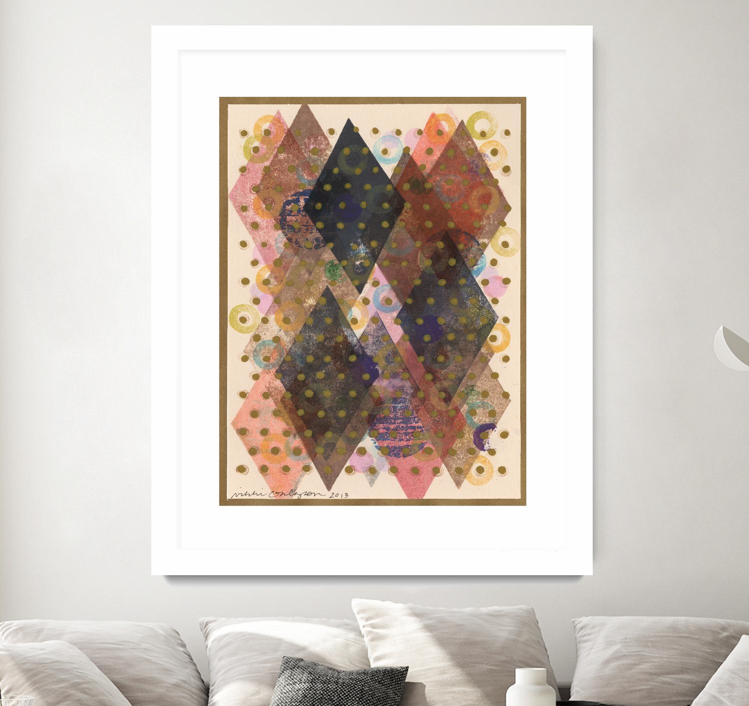 Inked Triangles I by Nikki Galapon on GIANT ART - brown abstract