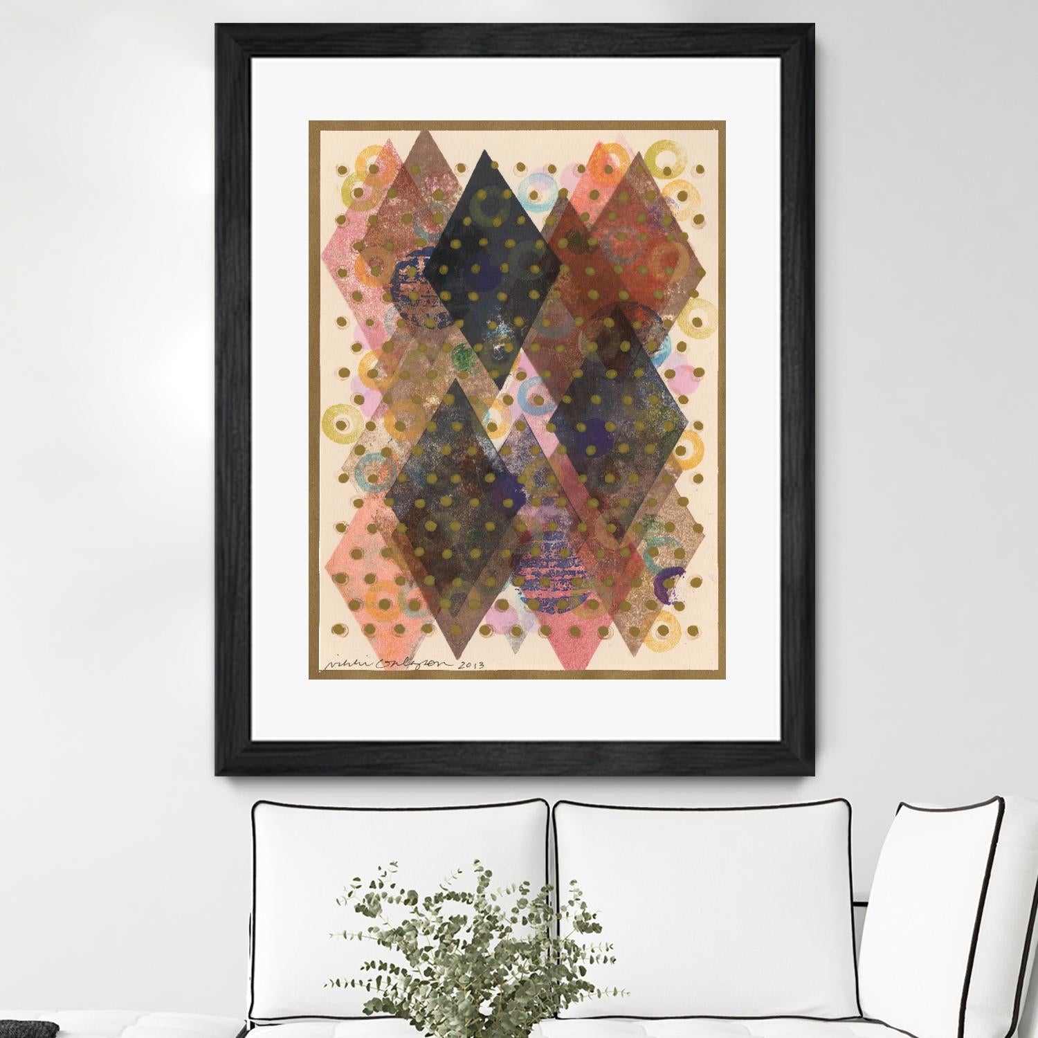 Inked Triangles I by Nikki Galapon on GIANT ART - brown abstract