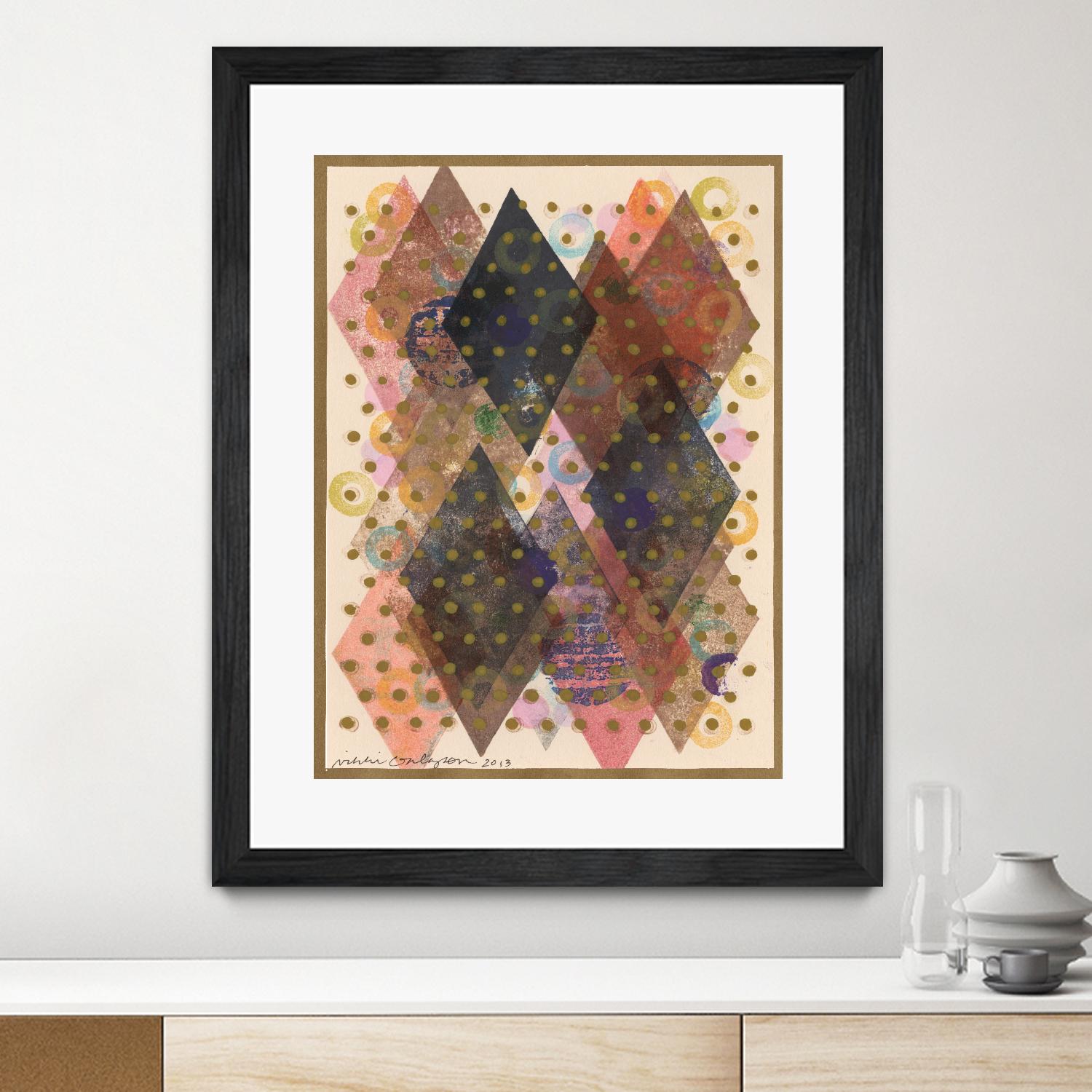 Inked Triangles I by Nikki Galapon on GIANT ART - brown abstract