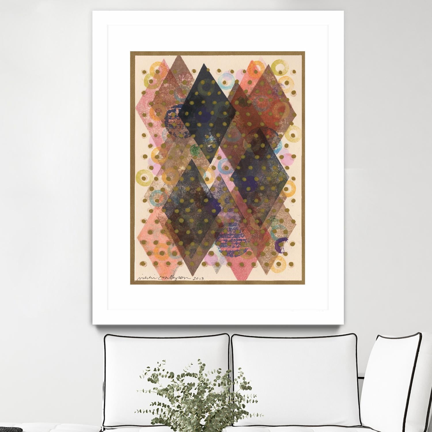 Inked Triangles I by Nikki Galapon on GIANT ART - brown abstract