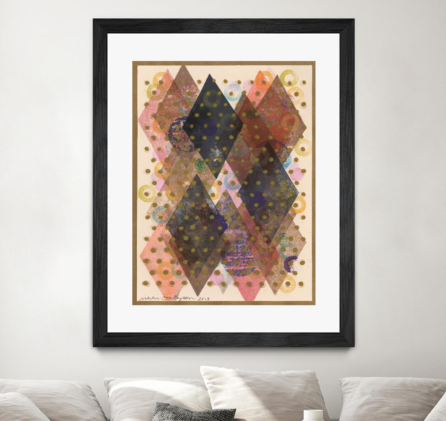 Inked Triangles I by Nikki Galapon on GIANT ART - brown abstract