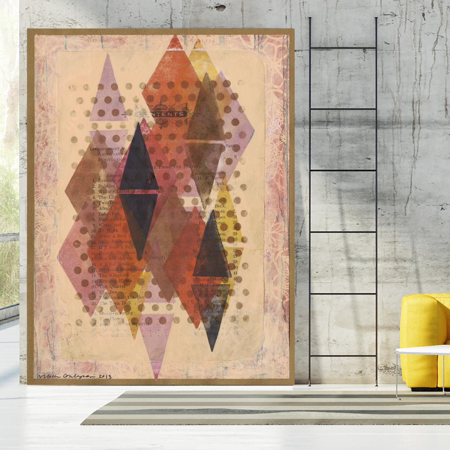 Inked Triangles II by Nikki Galapon on GIANT ART - brown abstract