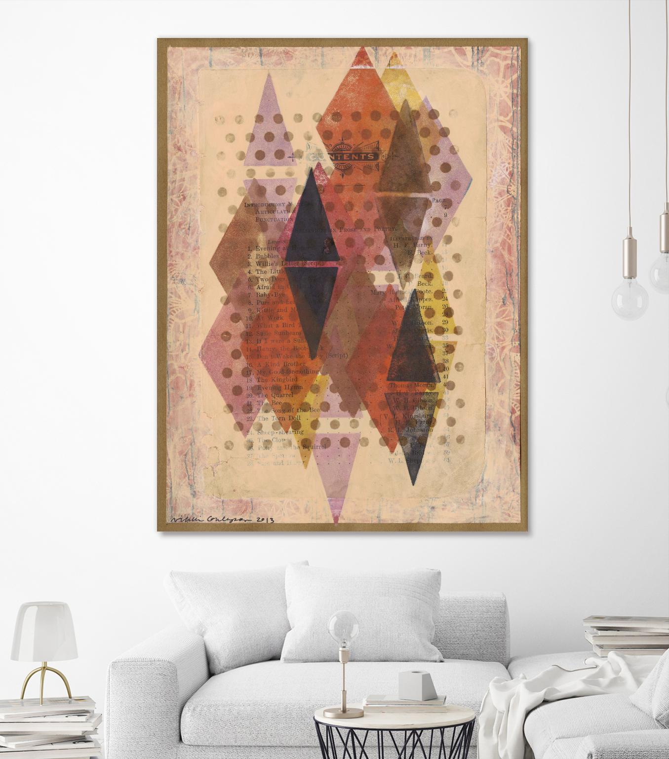 Inked Triangles II by Nikki Galapon on GIANT ART - brown abstract