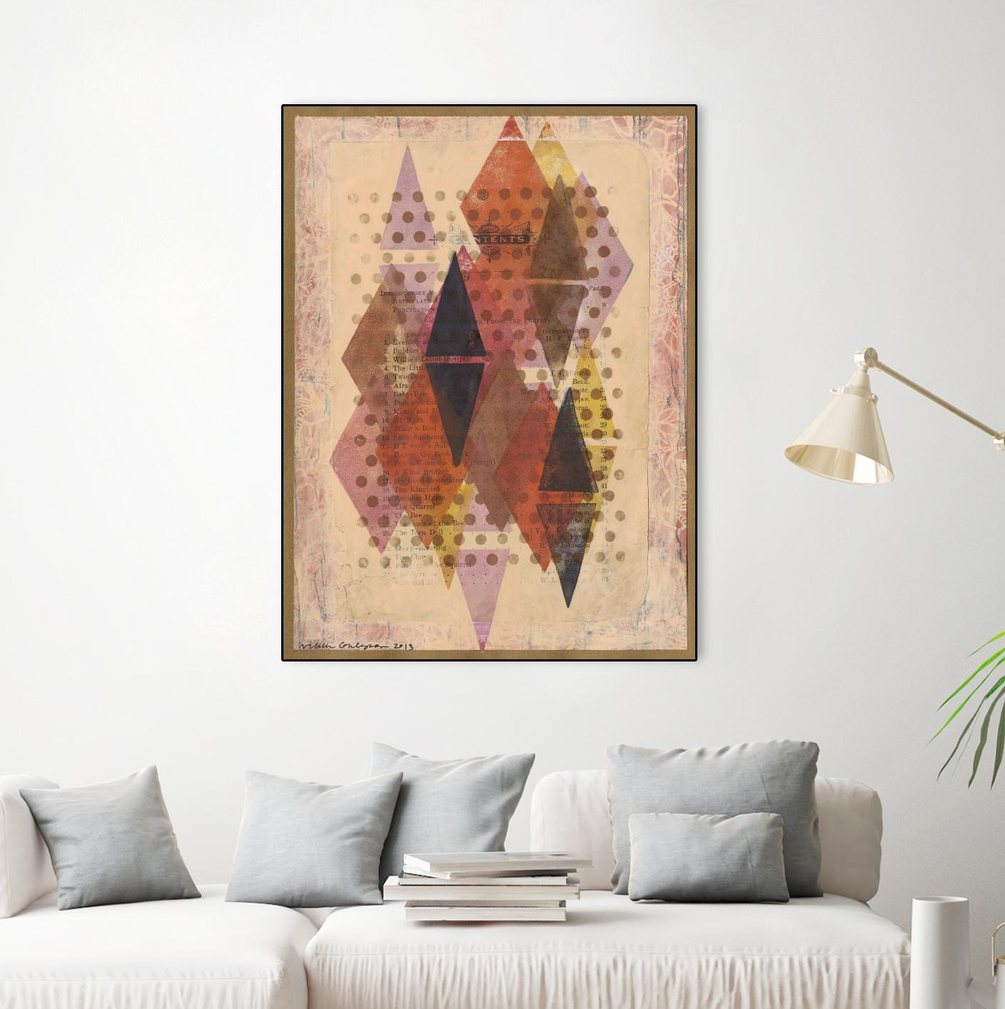 Inked Triangles II by Nikki Galapon on GIANT ART - brown abstract