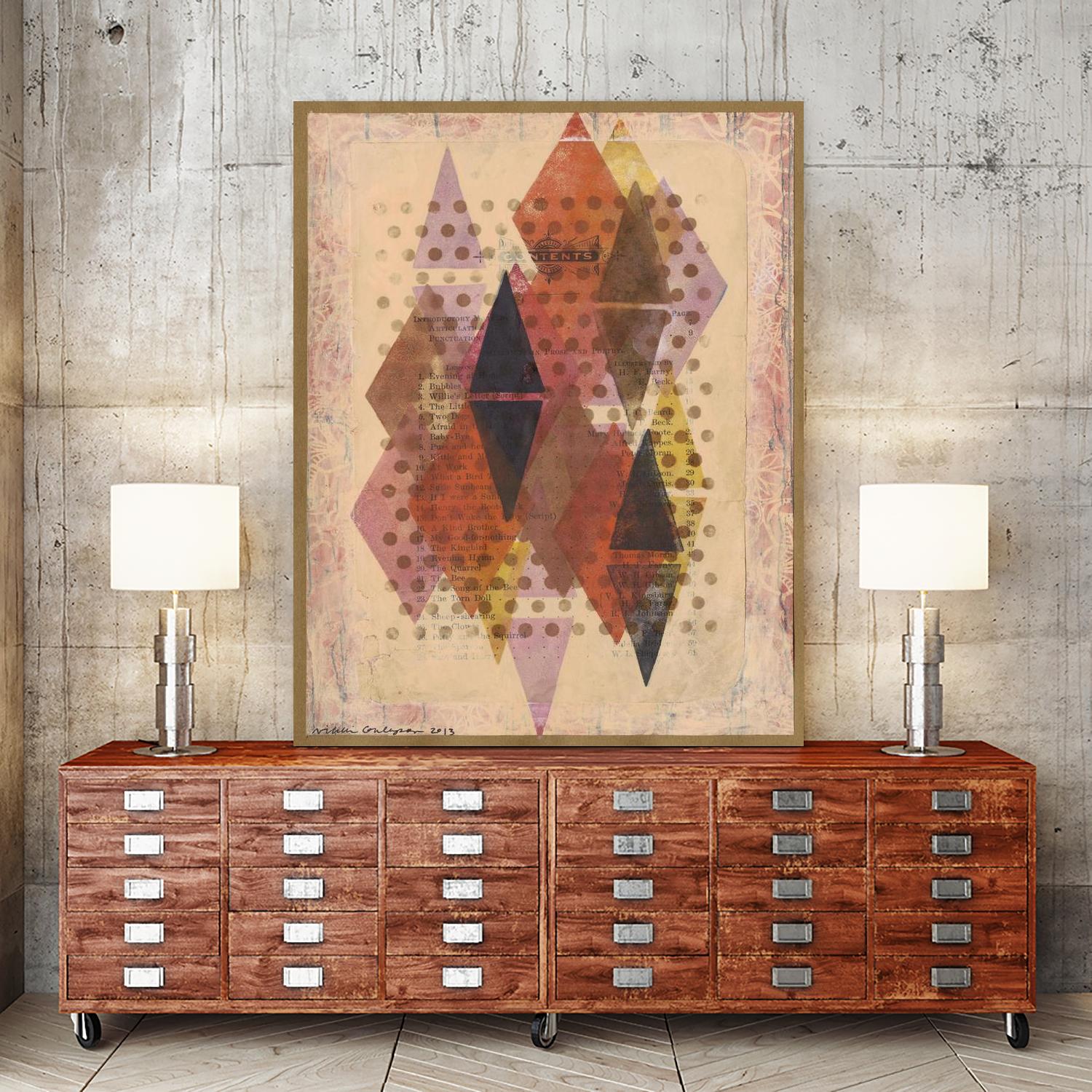 Inked Triangles II by Nikki Galapon on GIANT ART - brown abstract