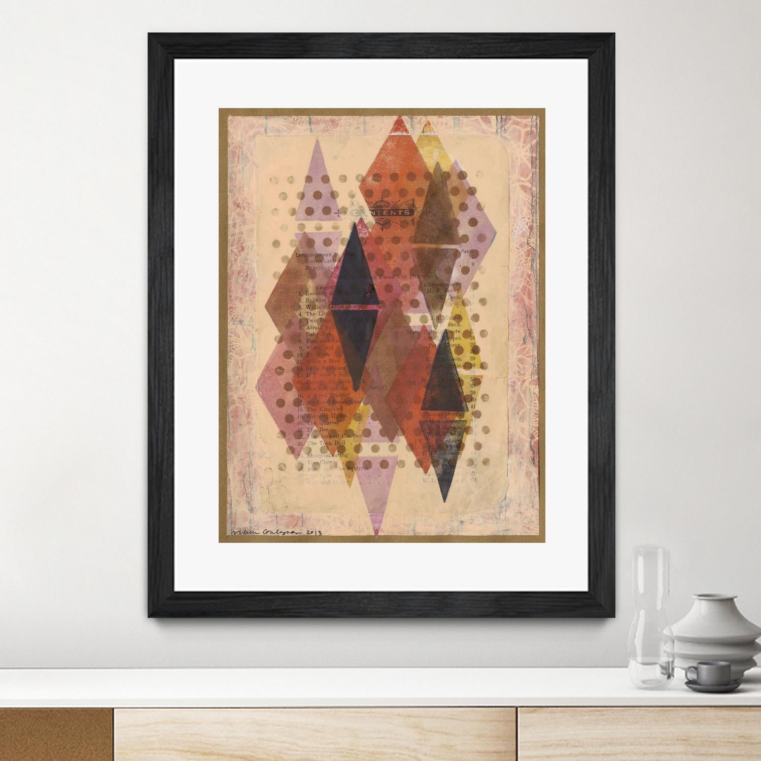 Inked Triangles II by Nikki Galapon on GIANT ART - brown abstract