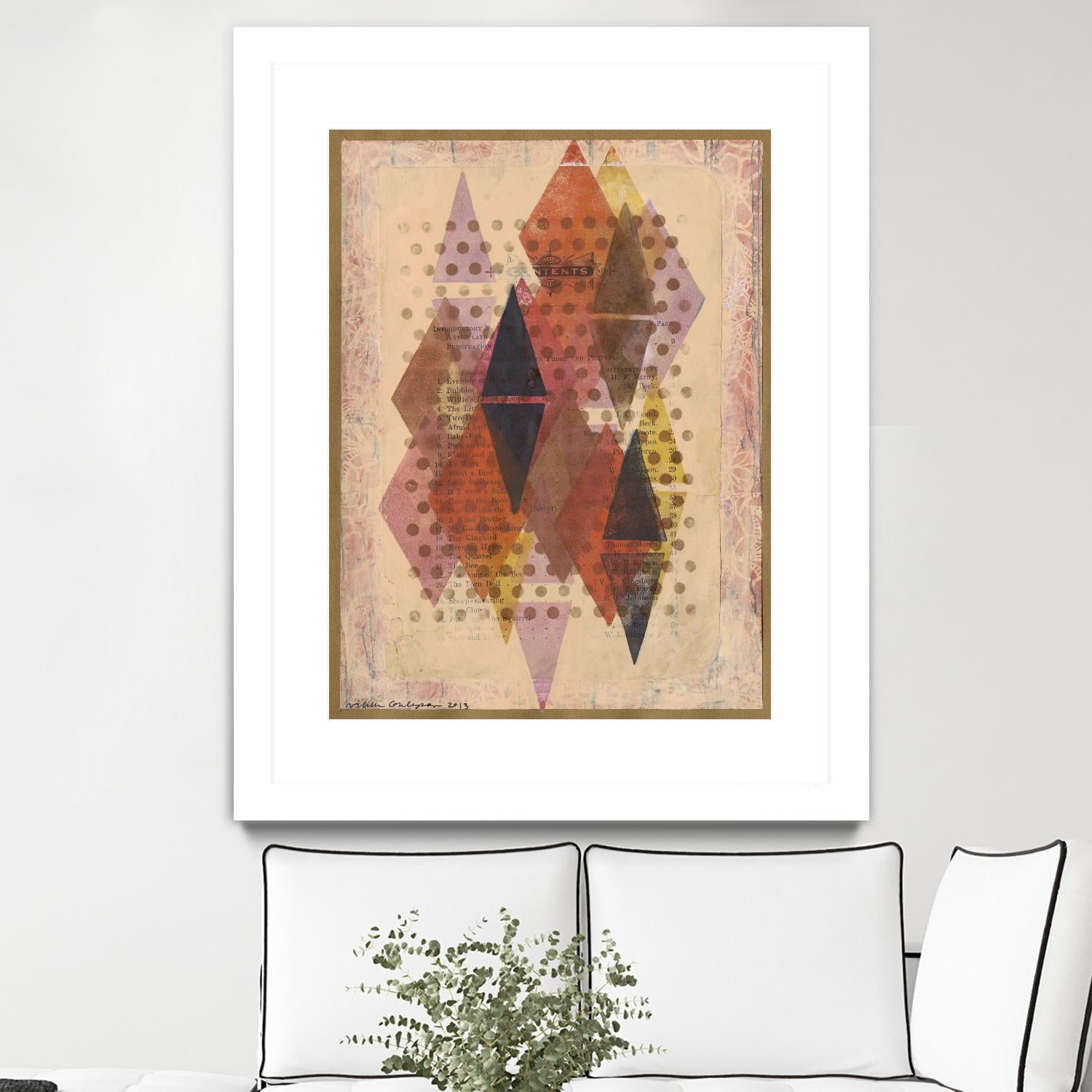 Inked Triangles II by Nikki Galapon on GIANT ART - brown abstract