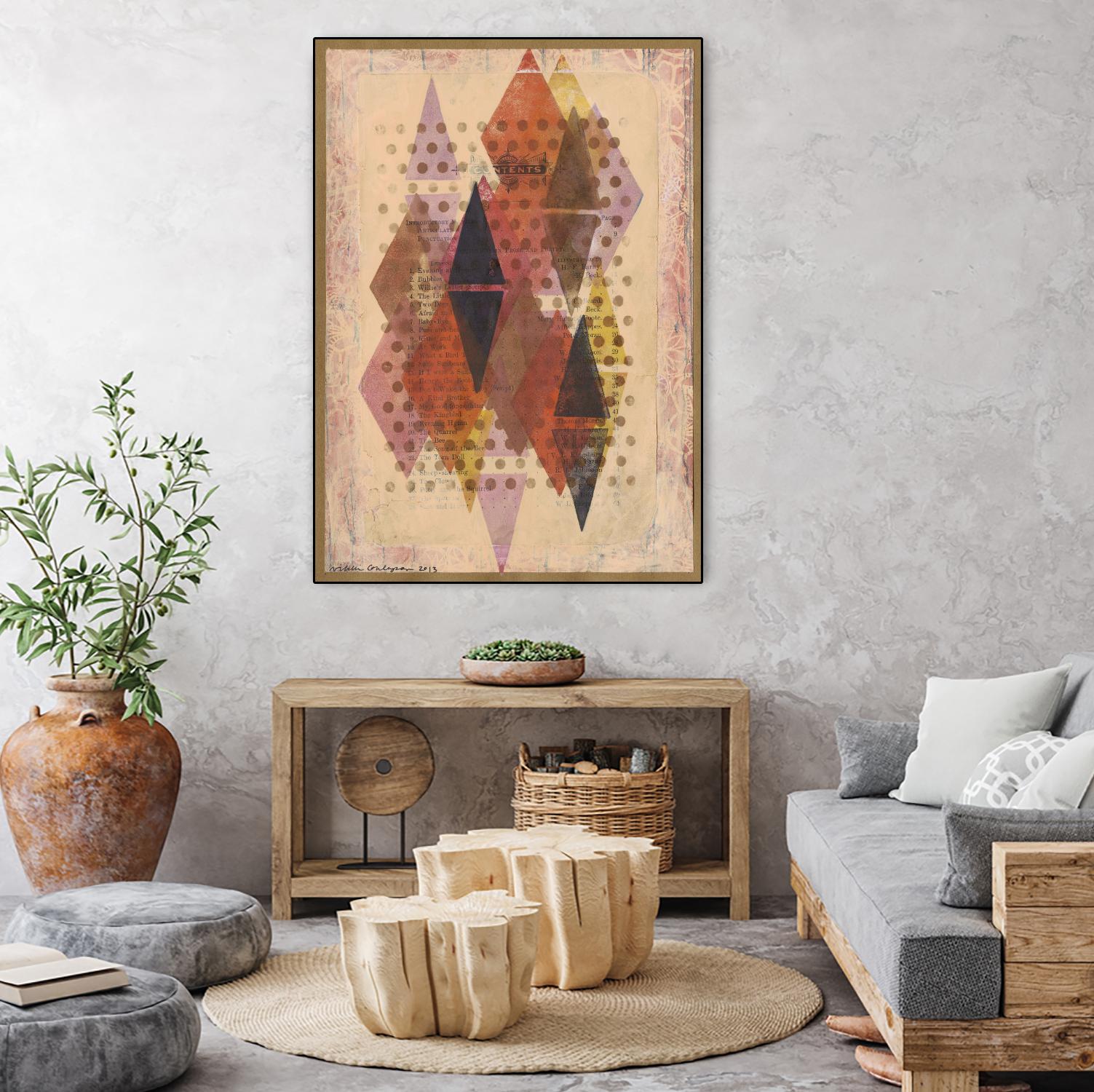 Inked Triangles II by Nikki Galapon on GIANT ART - brown abstract
