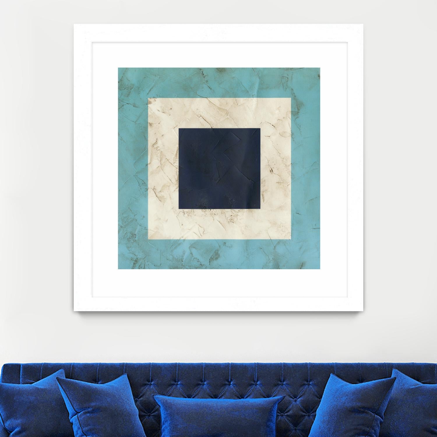 Seaside Signals II by June Erica Vess on GIANT ART - blue abstract