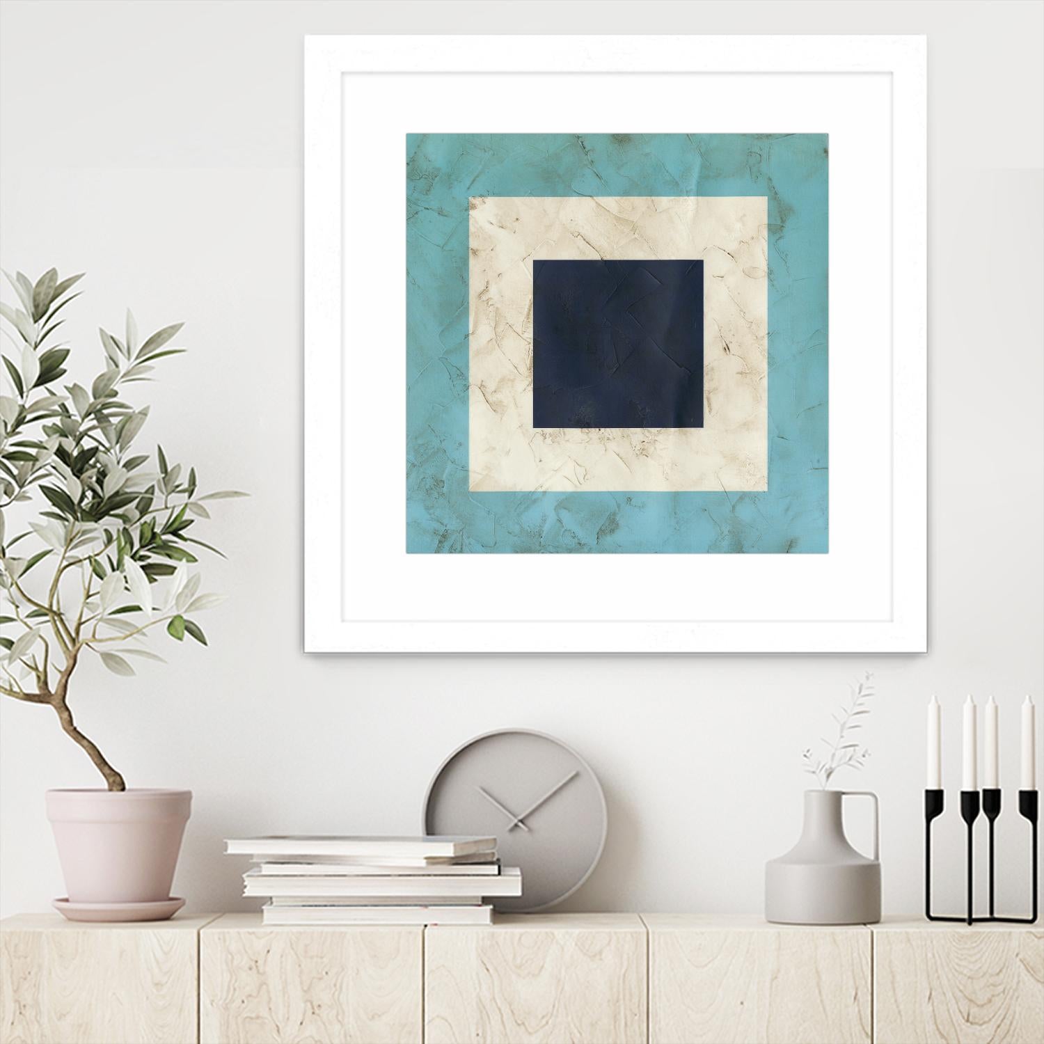 Seaside Signals II by June Erica Vess on GIANT ART - blue abstract