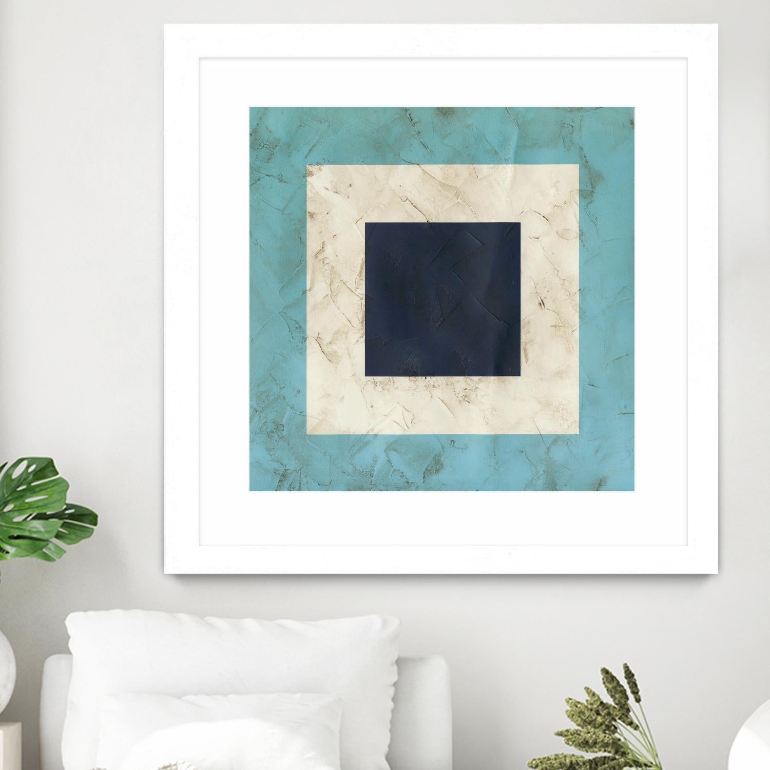 Seaside Signals II by June Erica Vess on GIANT ART - blue abstract