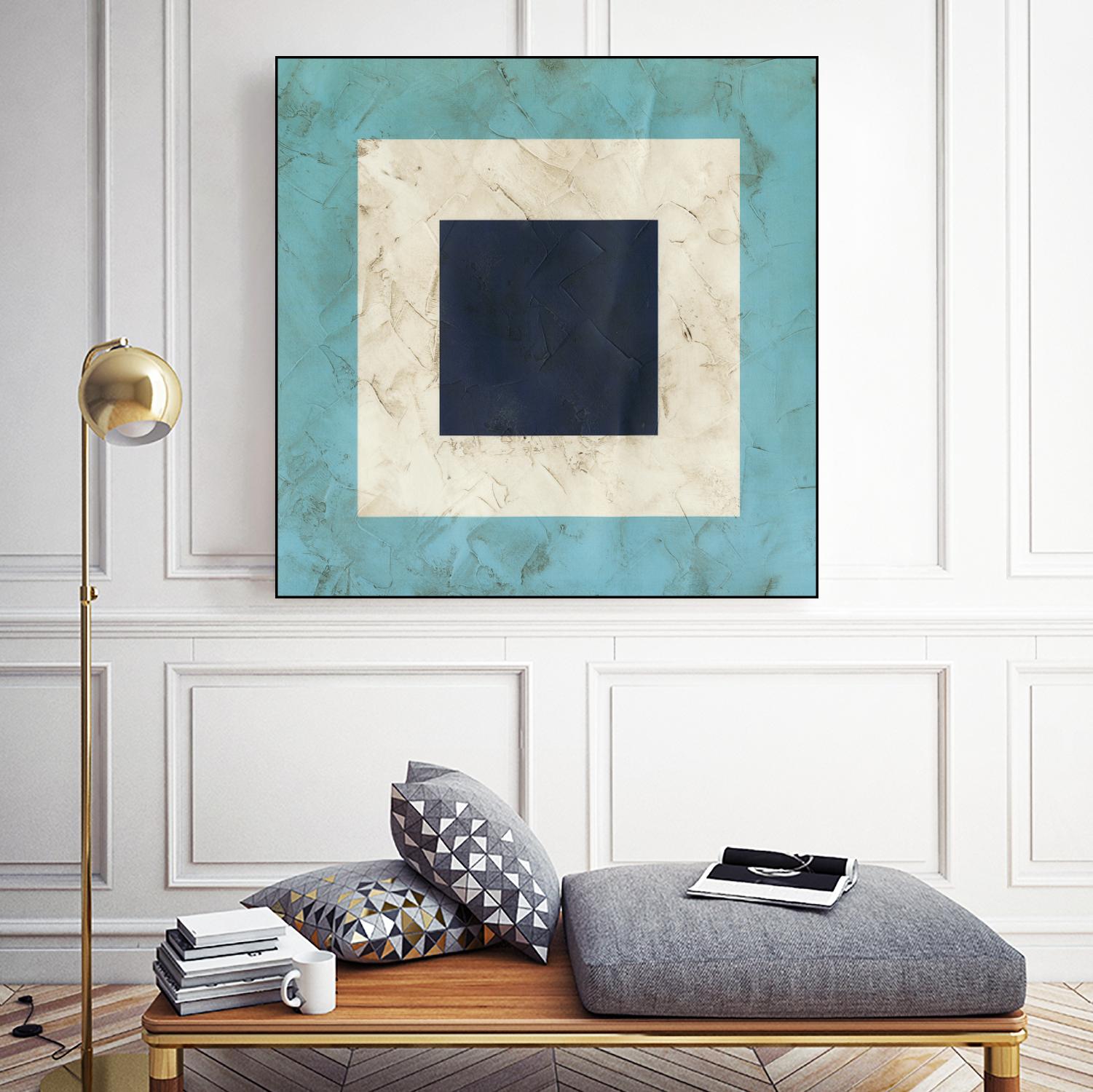 Seaside Signals II by June Erica Vess on GIANT ART - blue abstract