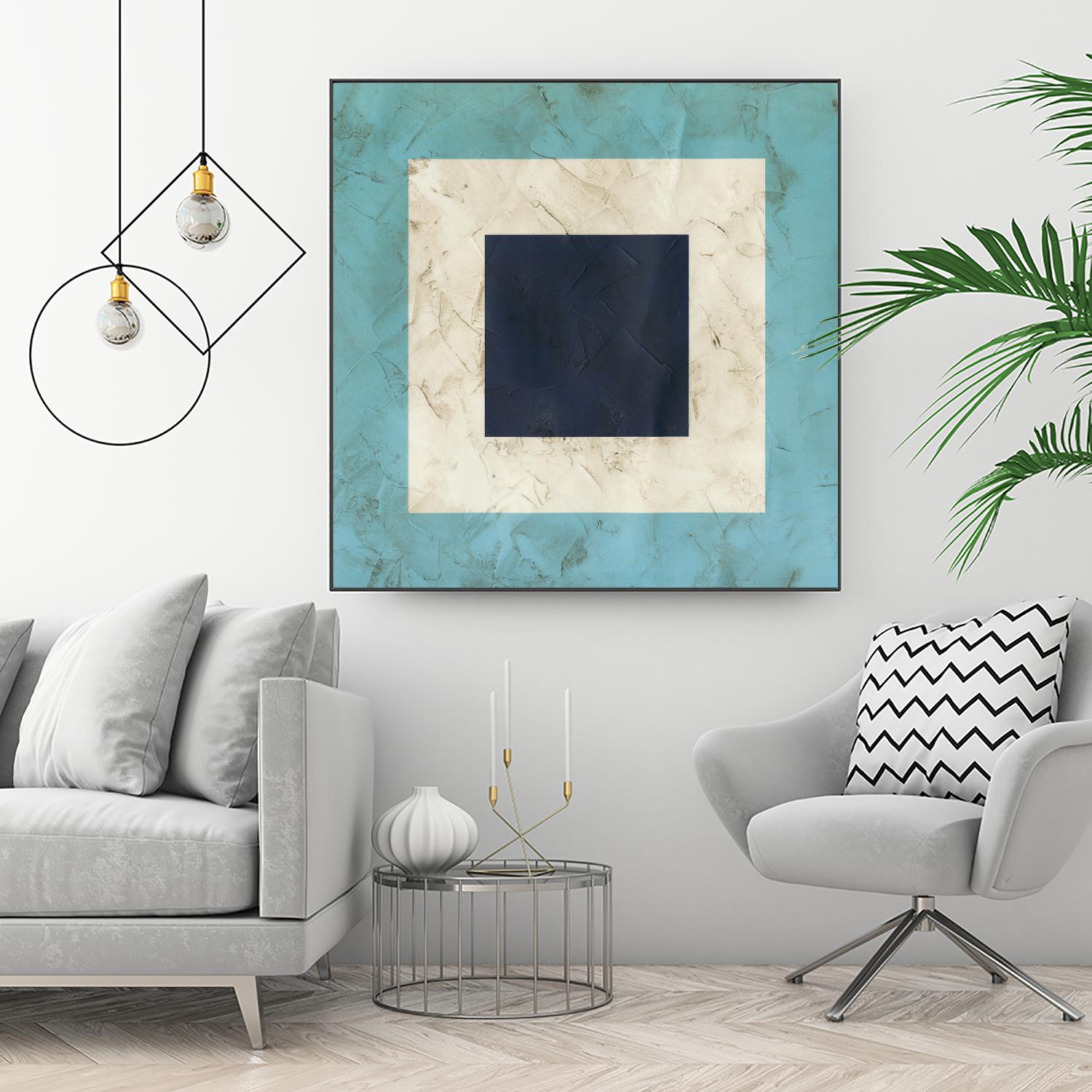 Seaside Signals II by June Erica Vess on GIANT ART - blue abstract