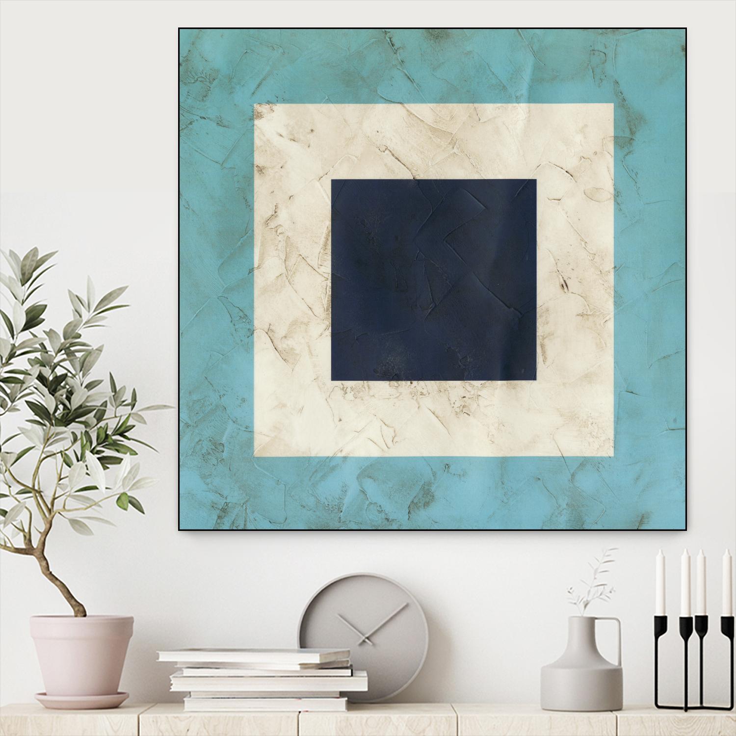 Seaside Signals II by June Erica Vess on GIANT ART - blue abstract