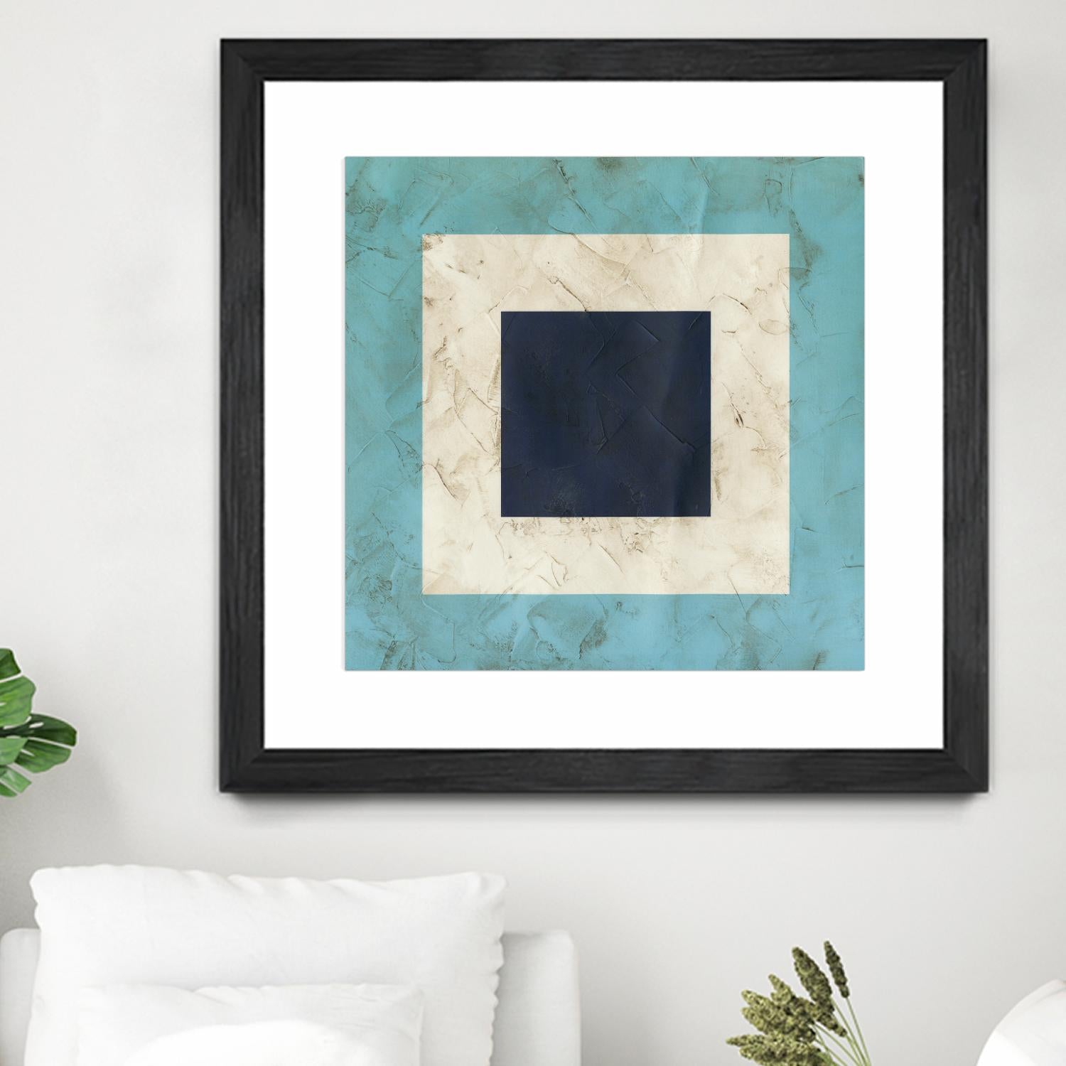 Seaside Signals II by June Erica Vess on GIANT ART - blue abstract