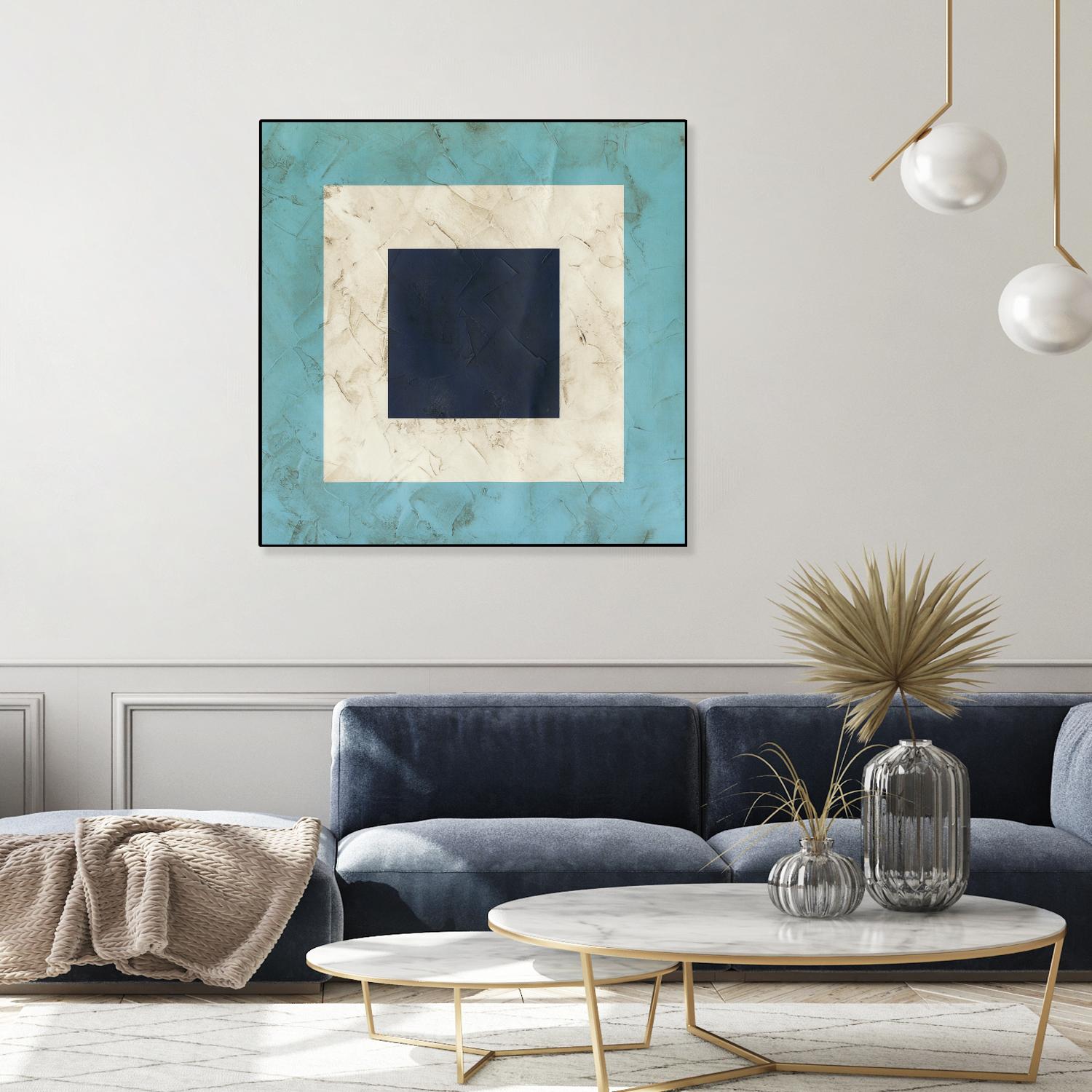 Seaside Signals II by June Erica Vess on GIANT ART - blue abstract