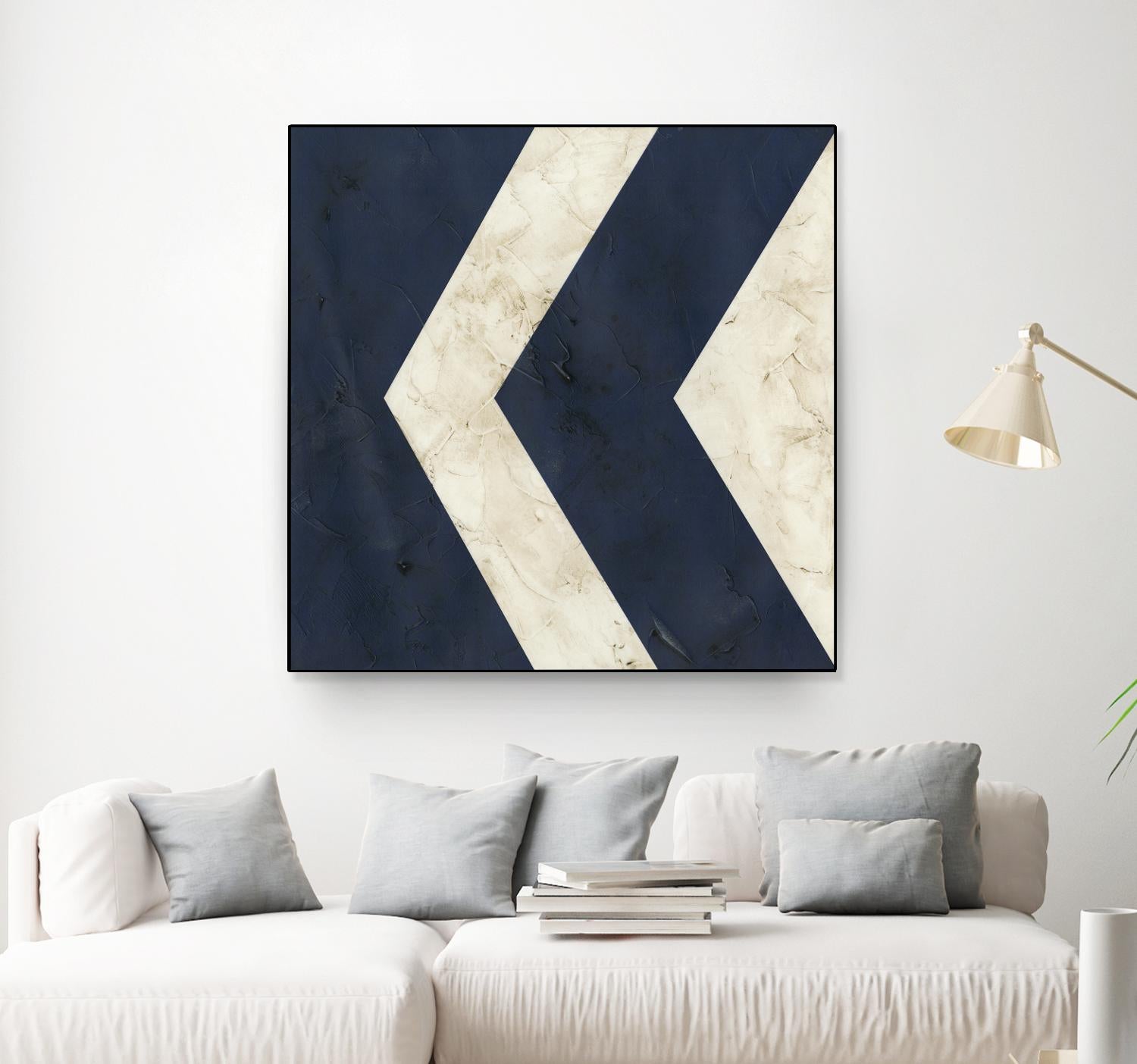 Seaside Signals VI by June Erica Vess on GIANT ART - blue abstract