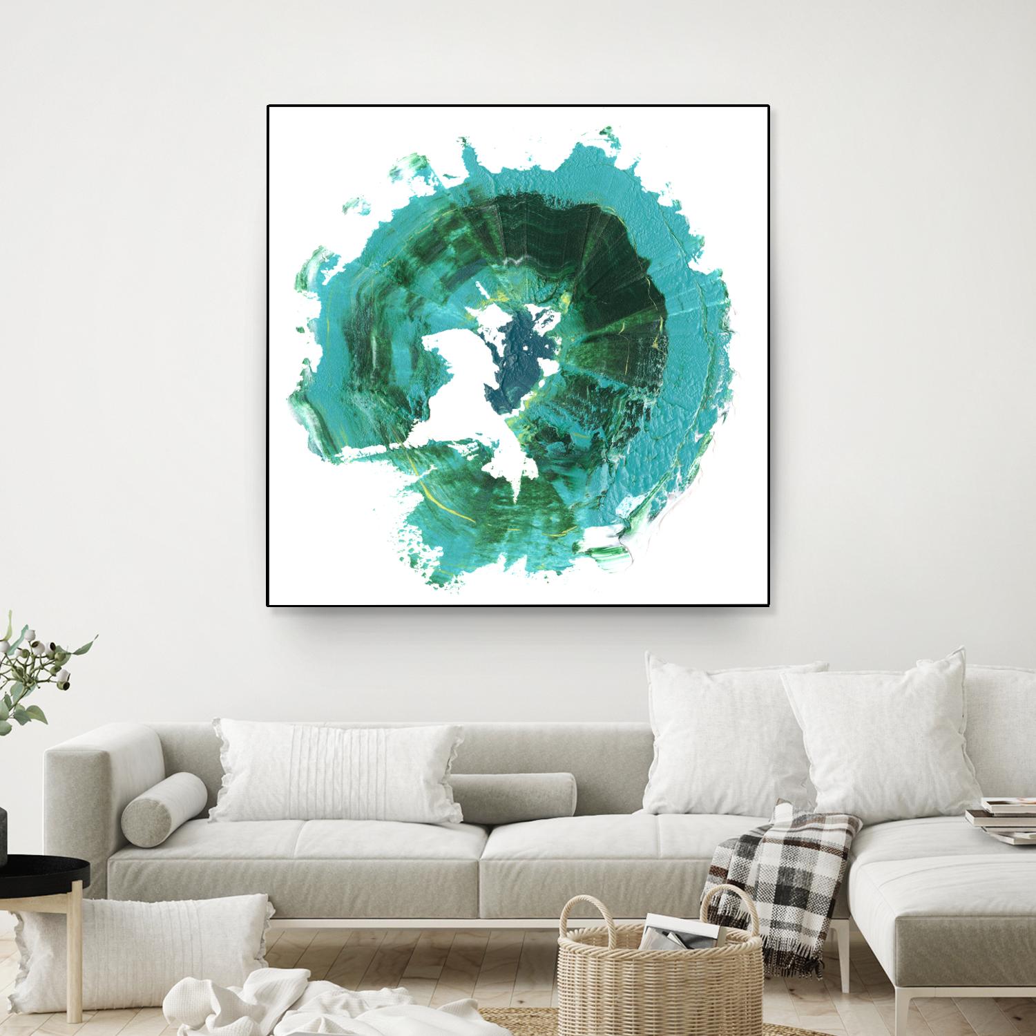 Geode Abstract I by Ethan Harper on GIANT ART - green abstract