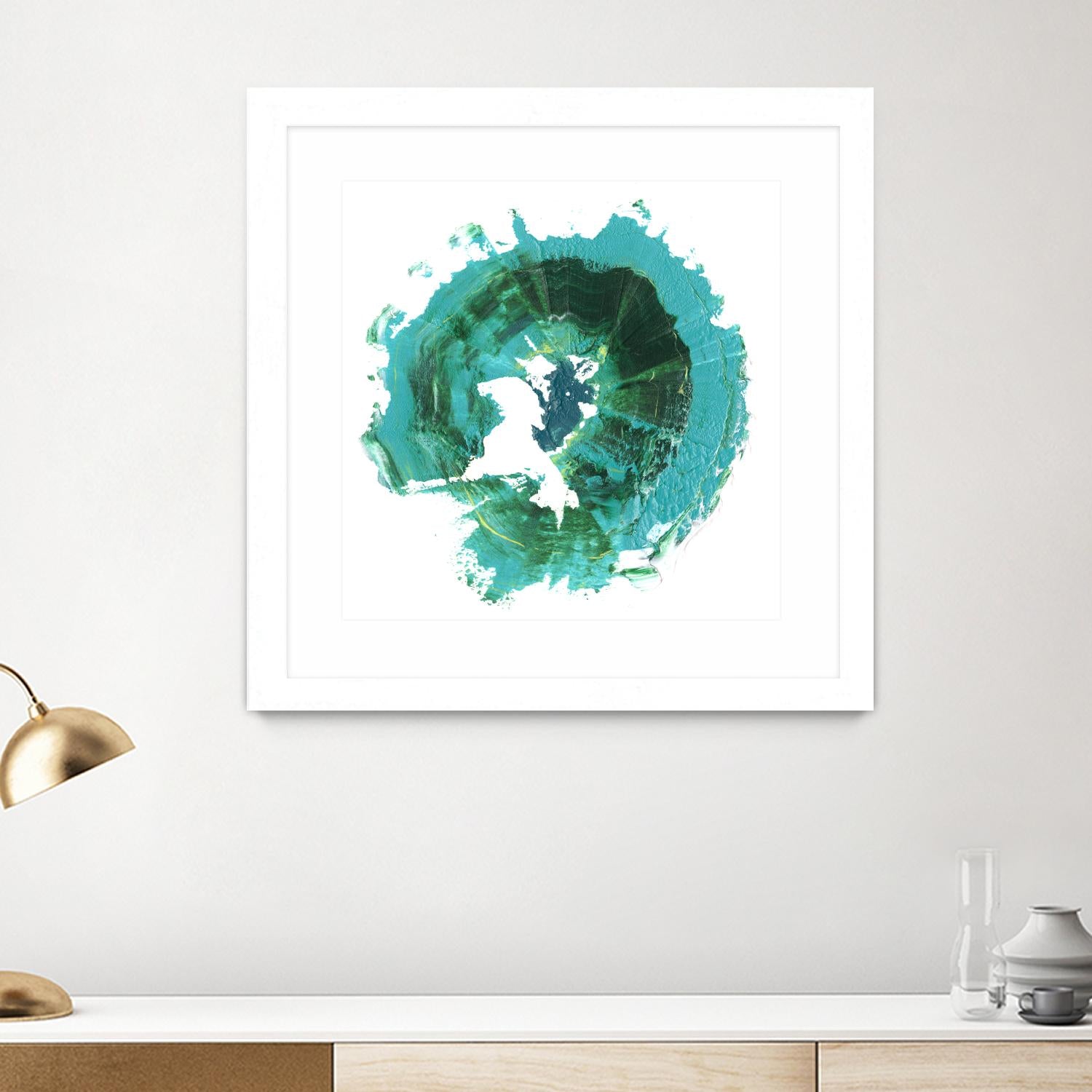 Geode Abstract I by Ethan Harper on GIANT ART - green abstract