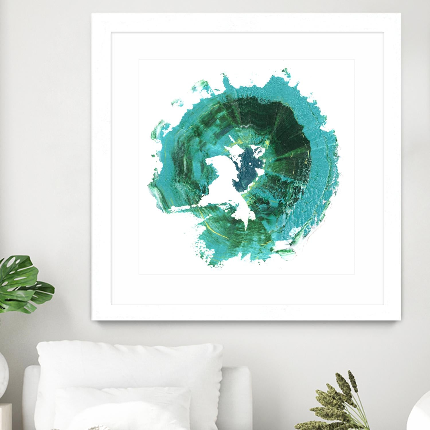 Geode Abstract I by Ethan Harper on GIANT ART - green abstract