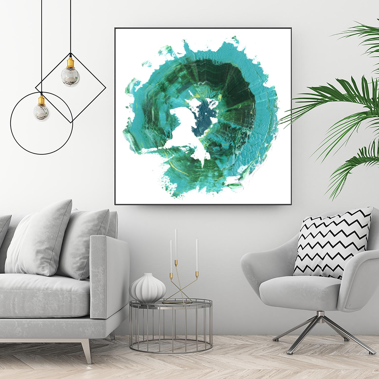Geode Abstract I by Ethan Harper on GIANT ART - green abstract