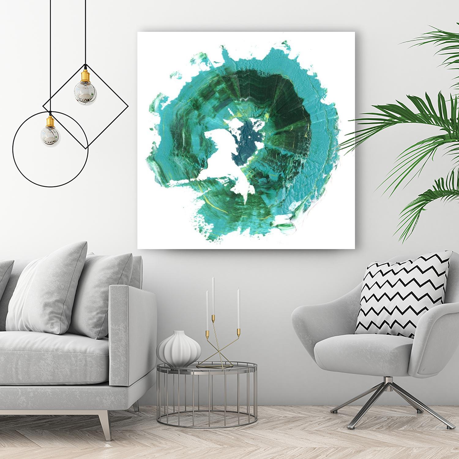 Geode Abstract I by Ethan Harper on GIANT ART - green abstract