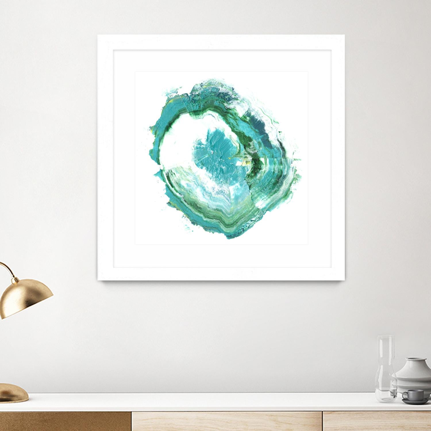 Geode Abstract II by Ethan Harper on GIANT ART - green abstract
